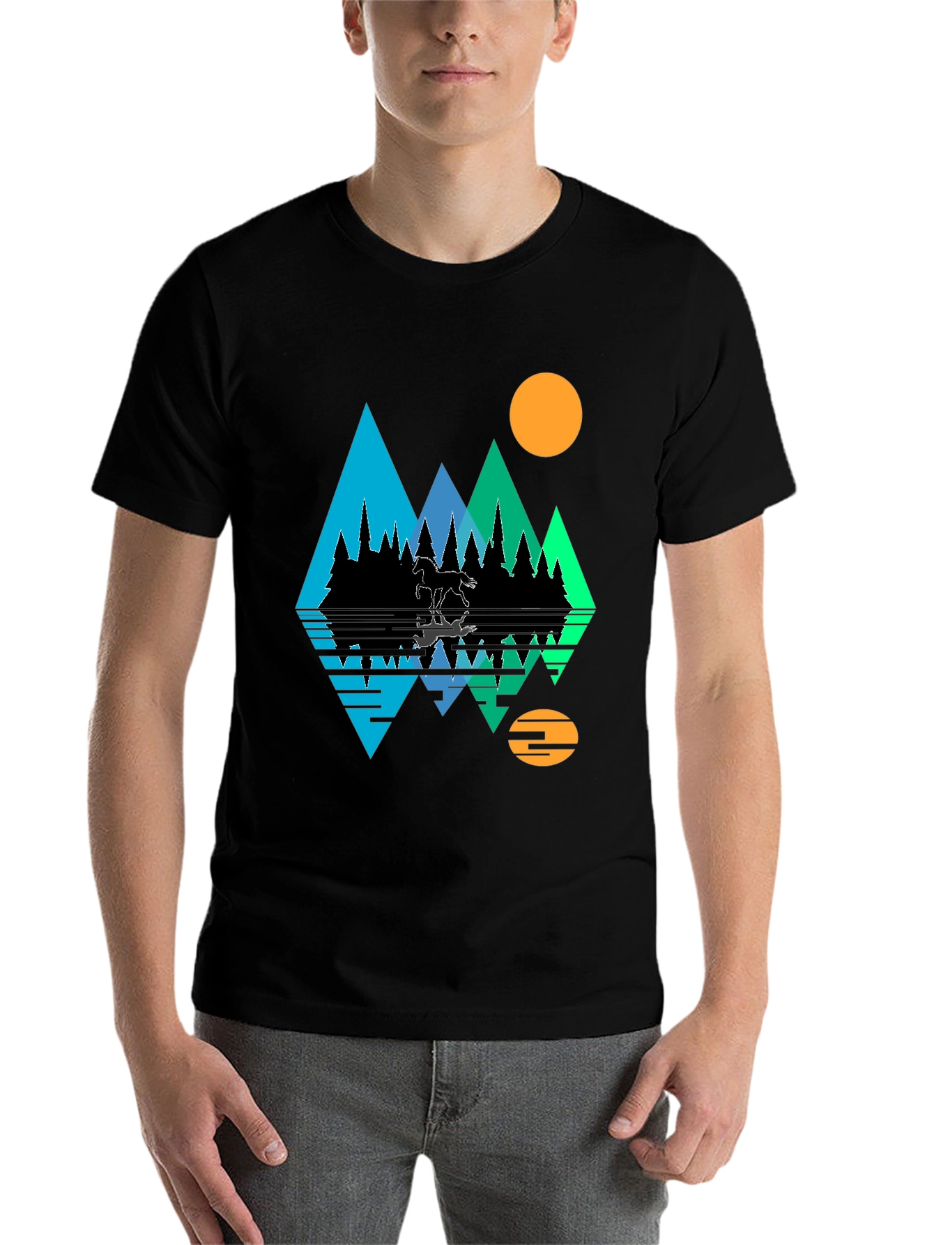 Black Mountain & Moon Graphic Tee view 7