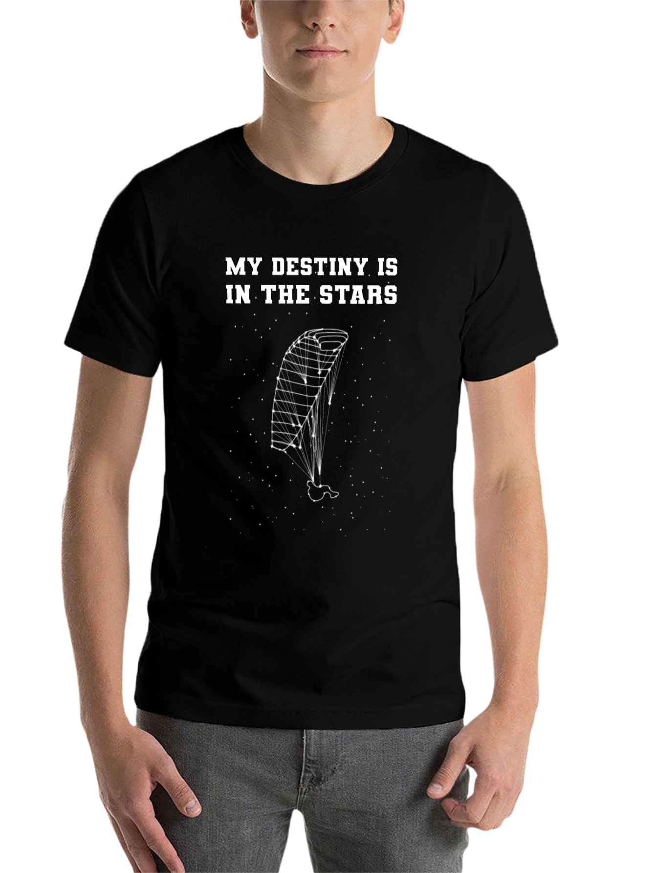 Black Destiny in the Stars Graphic Tee - Black view 7