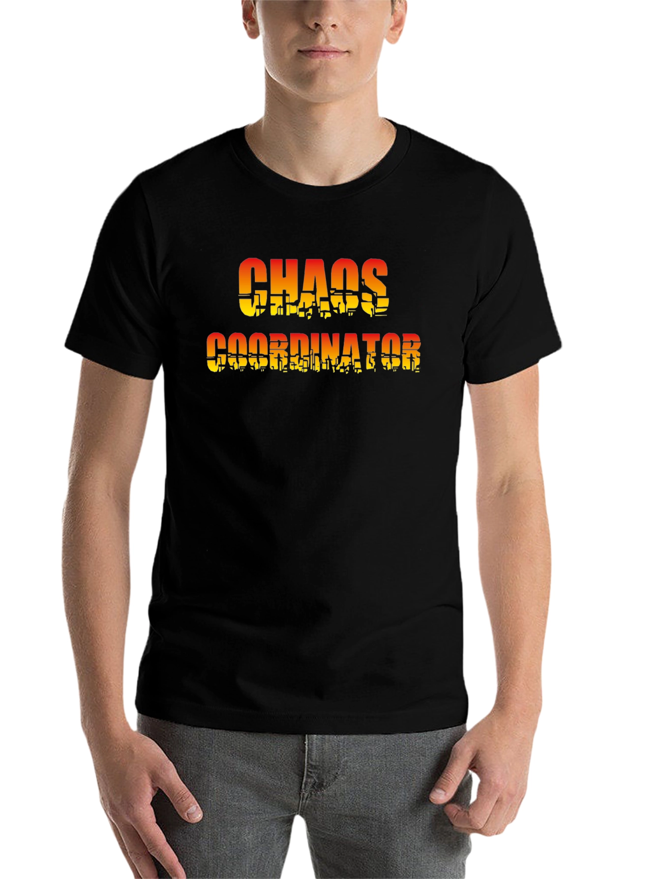 Black Chaos Coordinator Black T-Shirt view 7