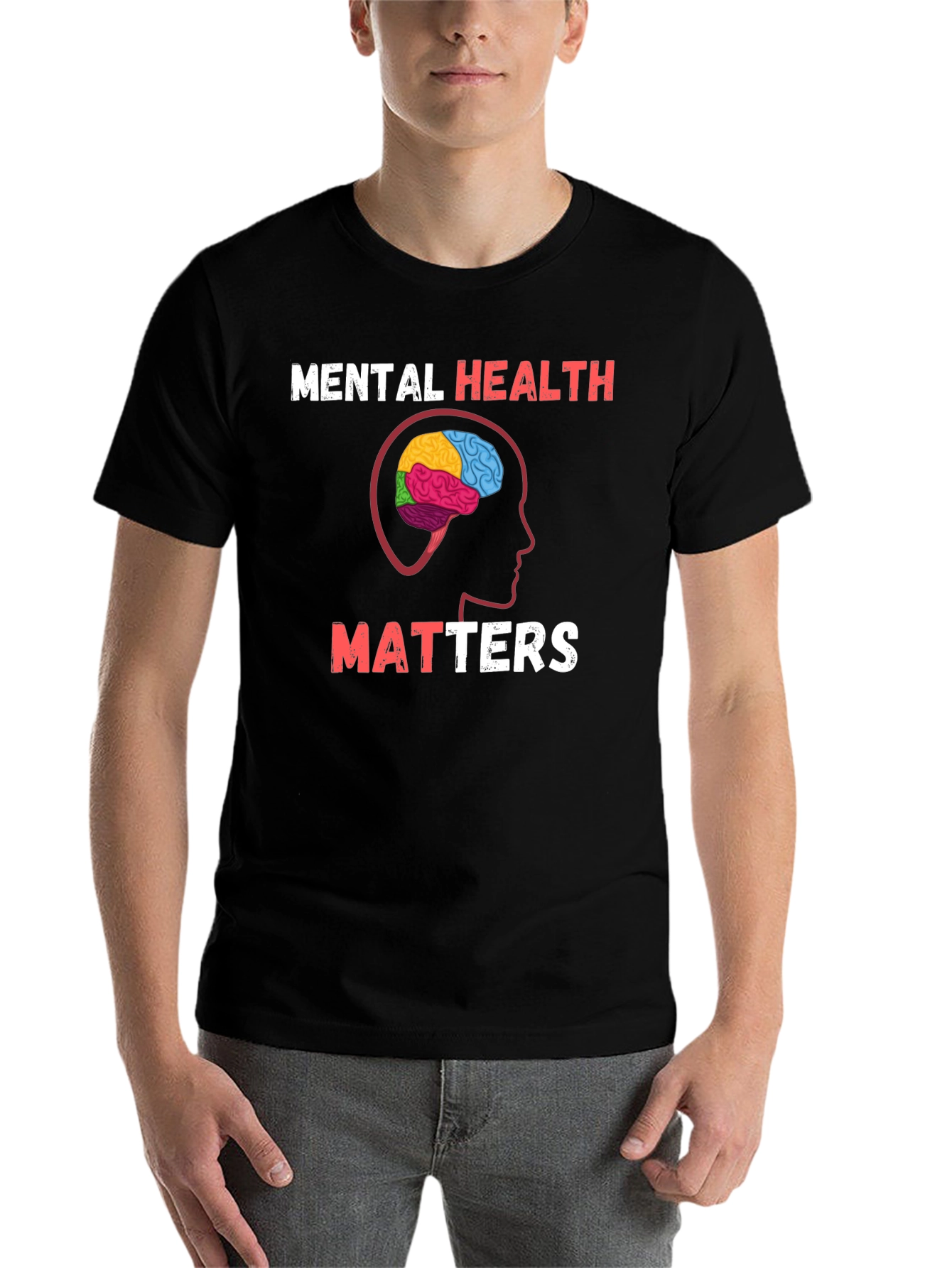 Black Mental Health Matters Graphic Tee - Unisex view 7