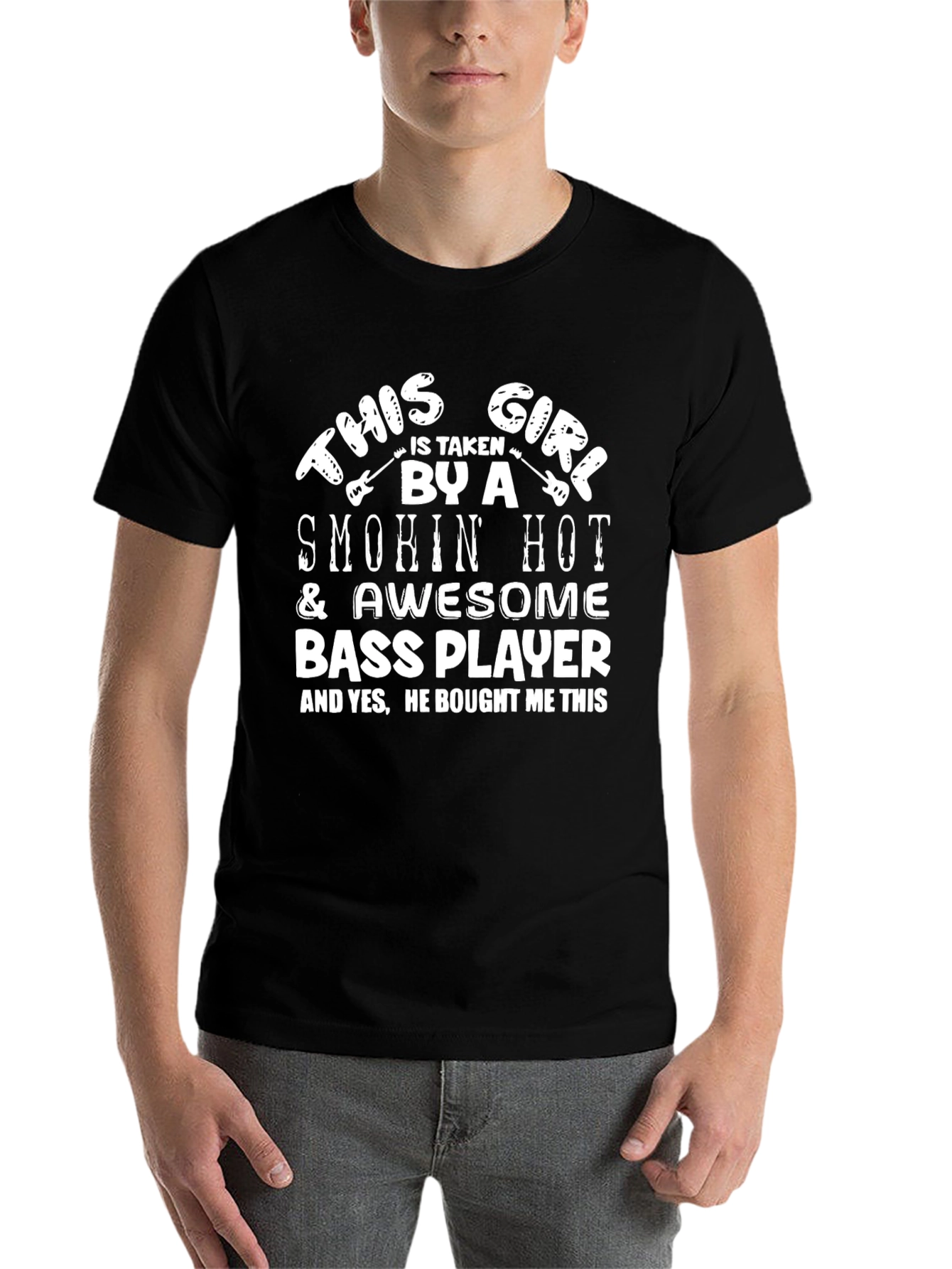 Black Bass Player's Girl T-Shirt view 7