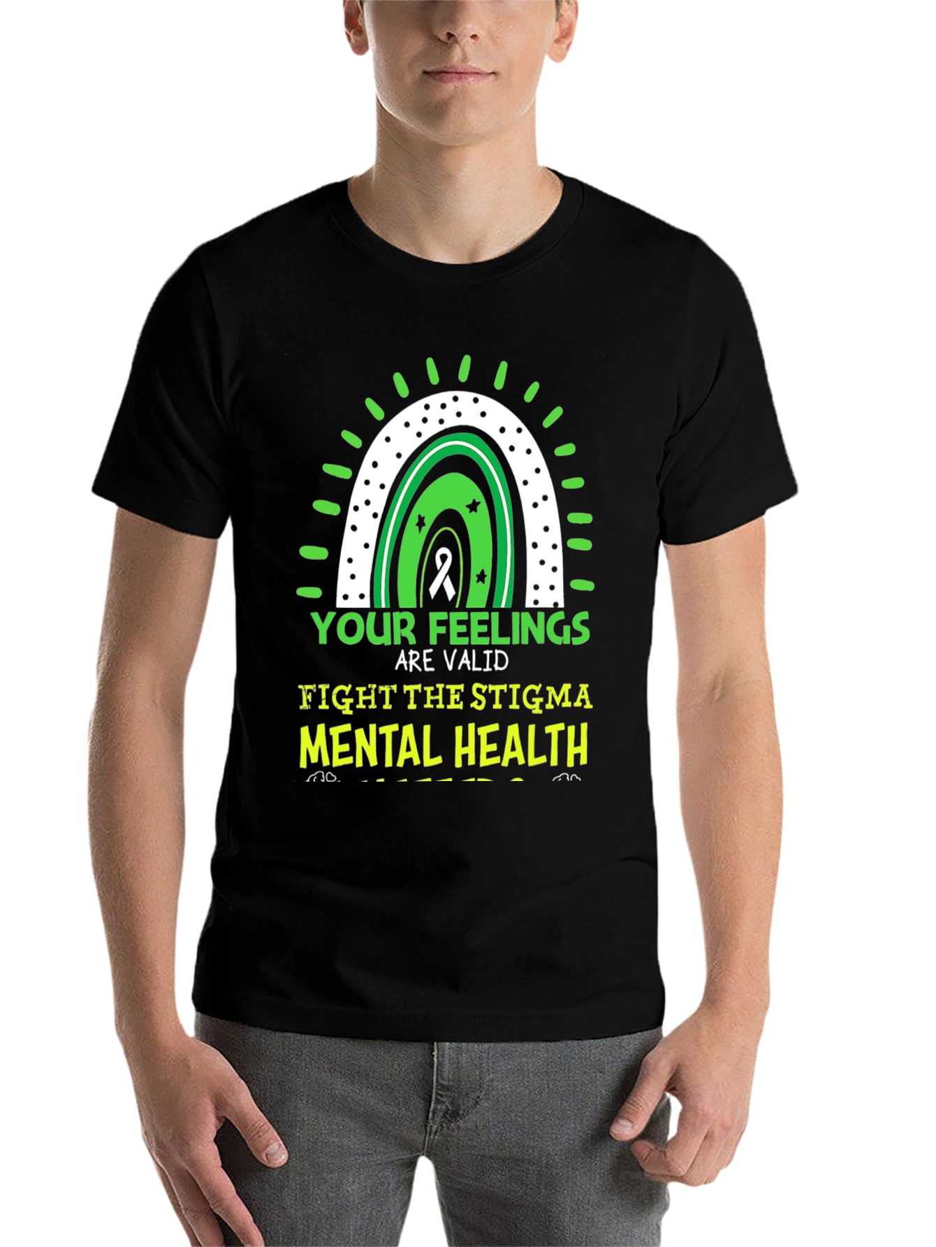 Black Mental Health Awareness Graphic Tee view 7