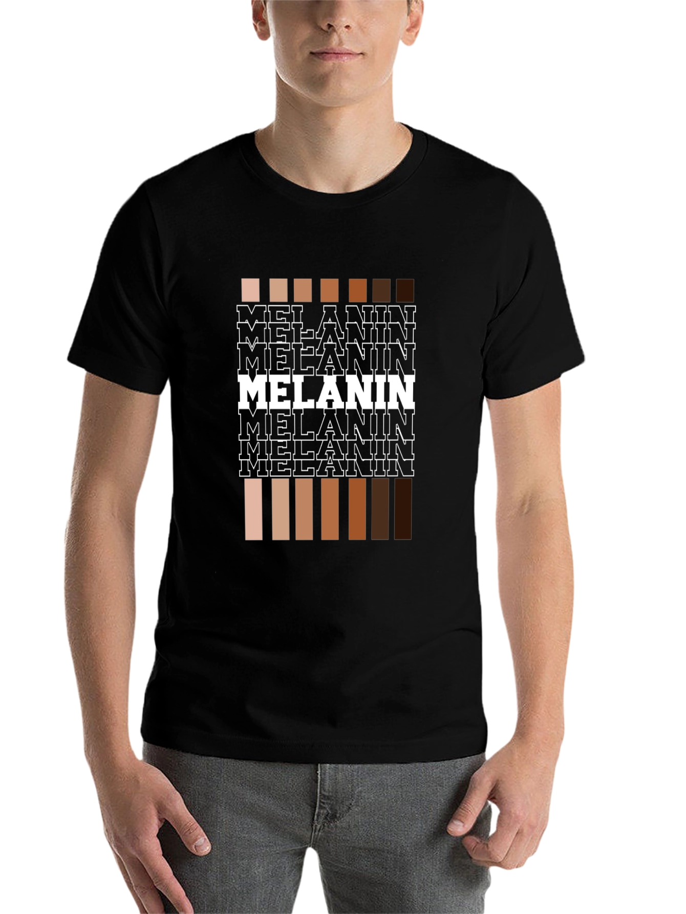 Black Melanin Shades Graphic Tee - Unisex Black T-Shirt view 7