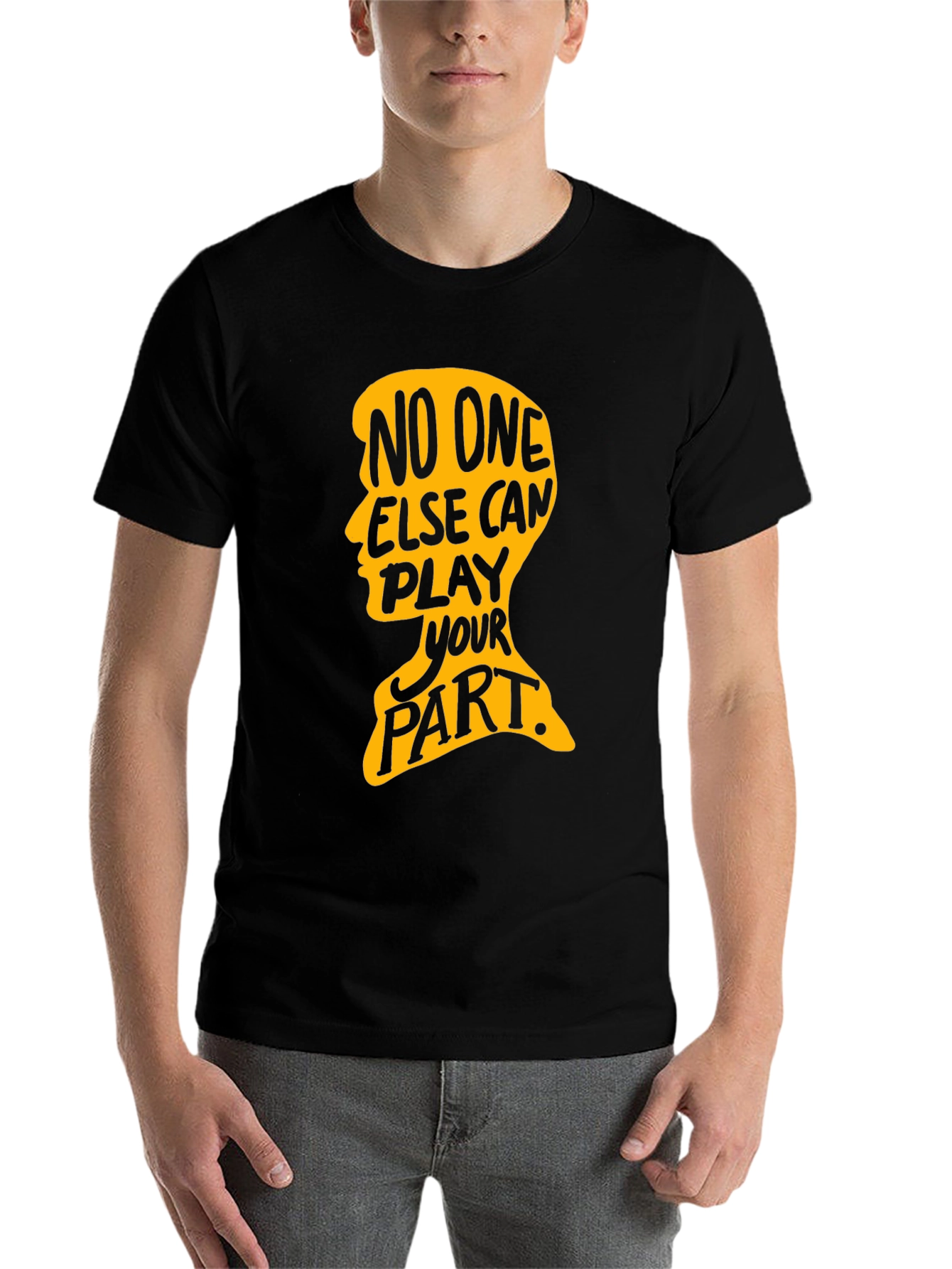 Black Inspirational 'No One Else' Graphic Black T-Shirt view 7