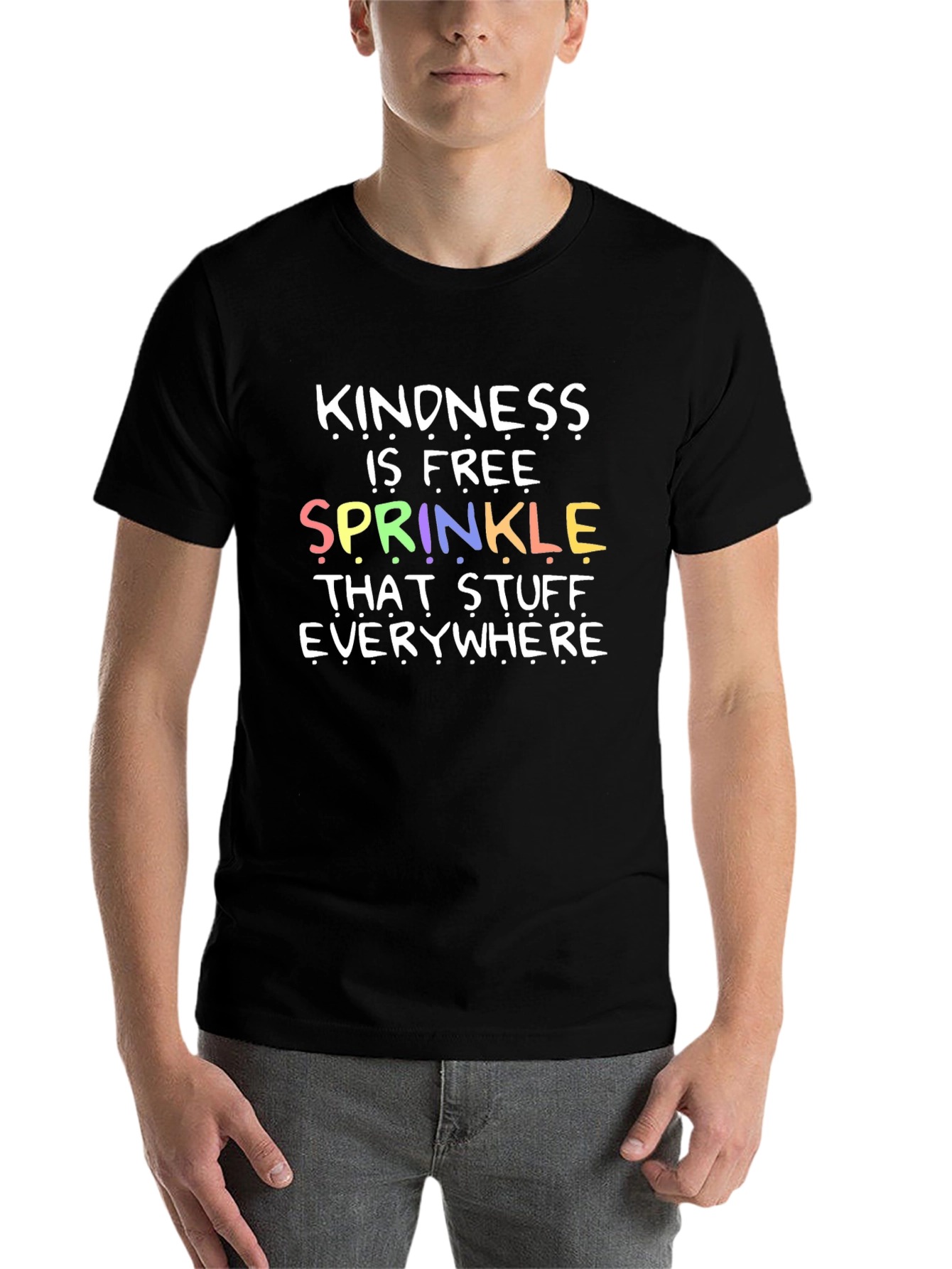 Black Kindness Sprinkle Graphic Tee view 7