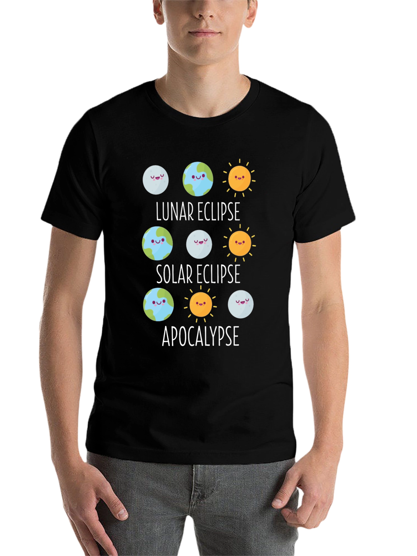 Black Eclipse & Apocalypse Graphic T-Shirt - Funny Astronomy Tee view 7