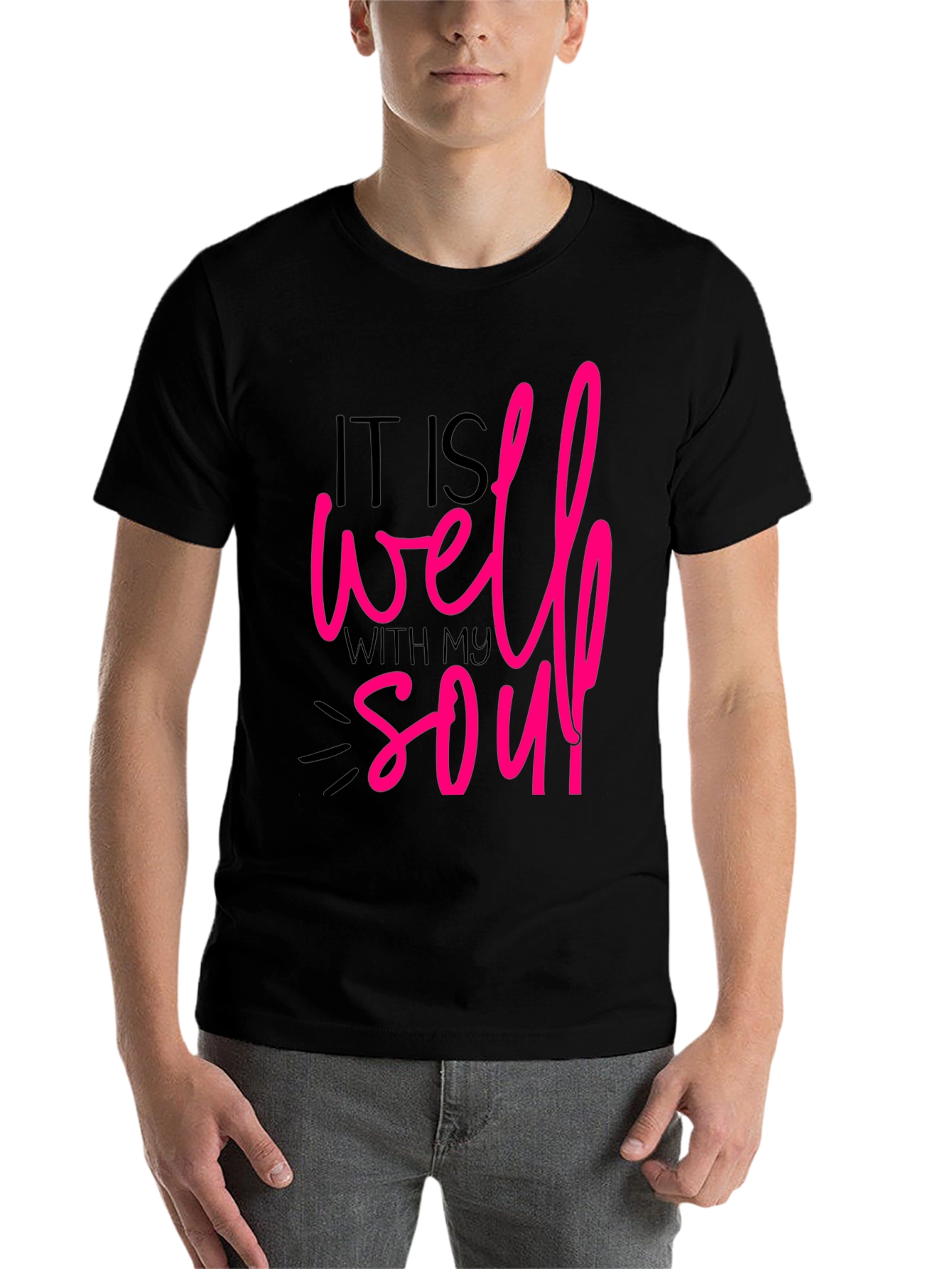 Black Well With My Soul Graphic Tee view 7