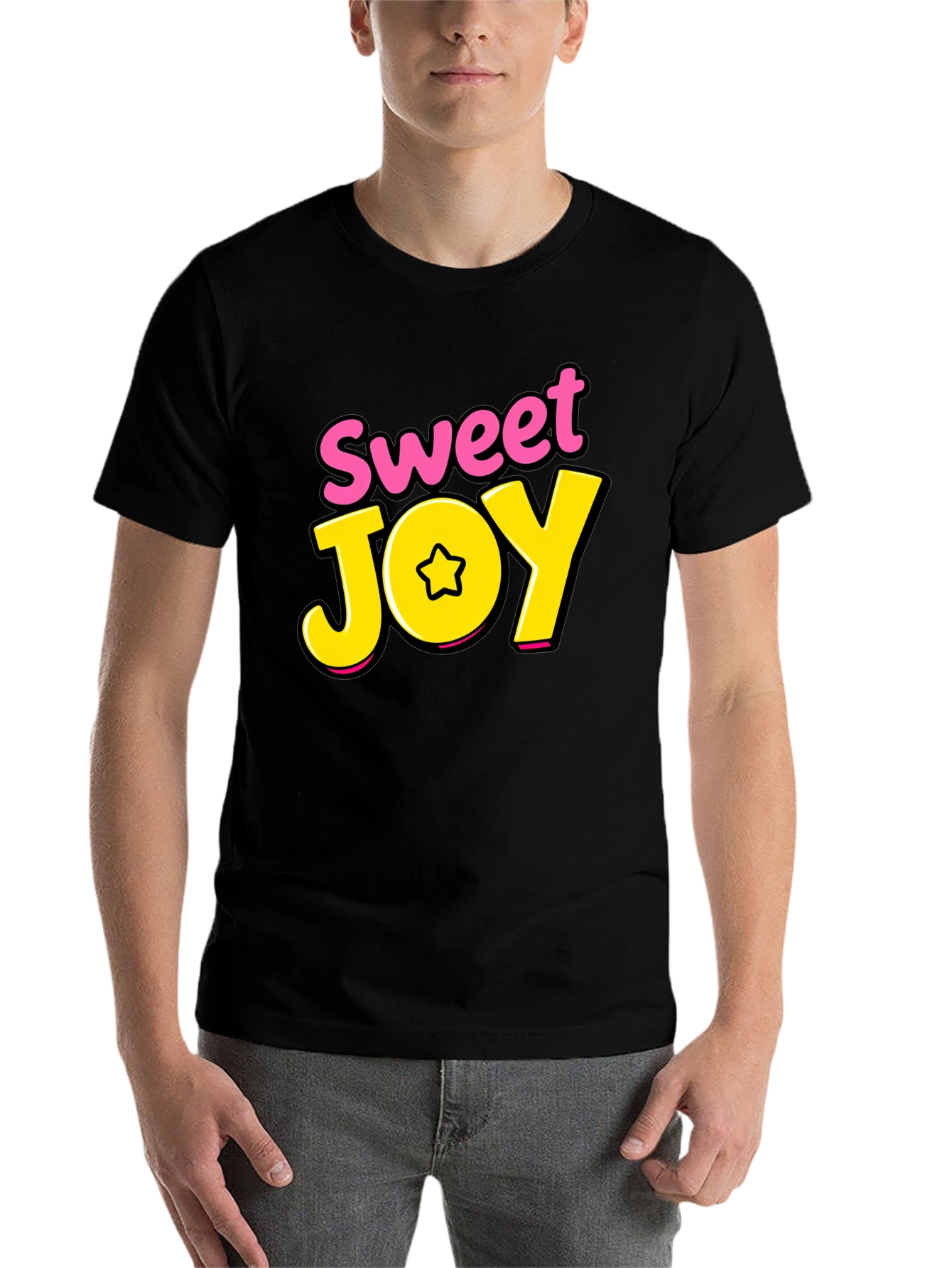 Black Sweet Joy Black Graphic Tee view 7