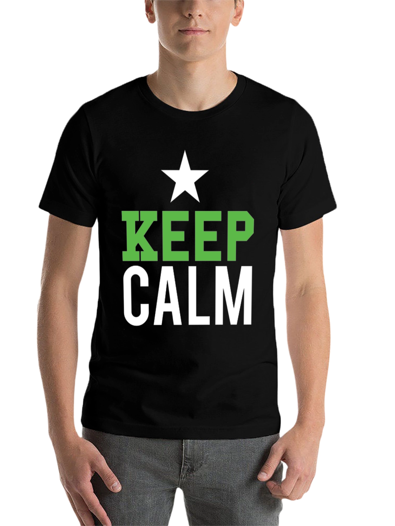 Black Keep Calm Graphic Tee - Casual Comfort view 7