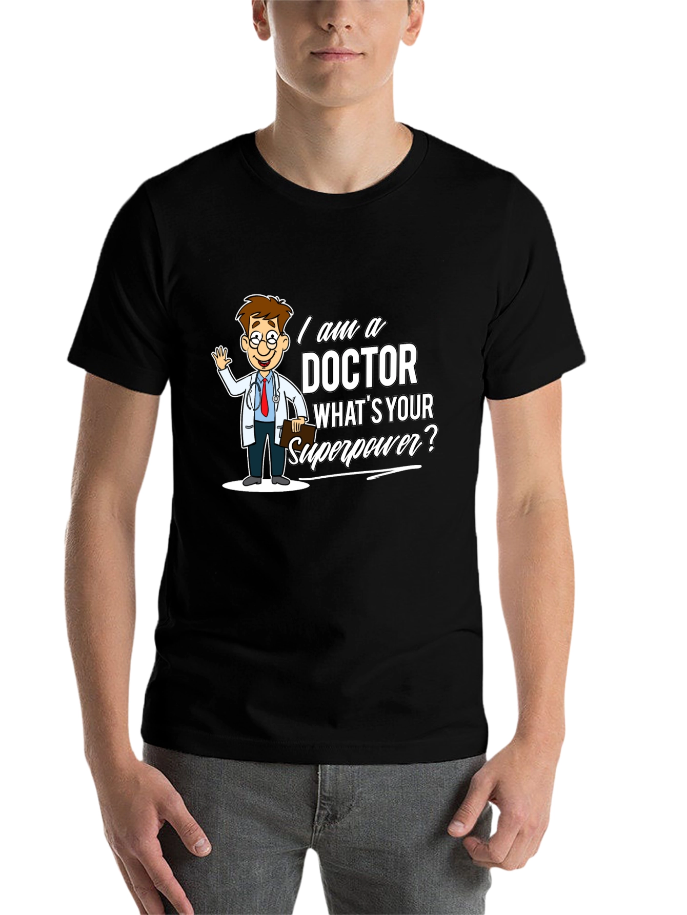 Black Doctor Superpower T-Shirt view 7