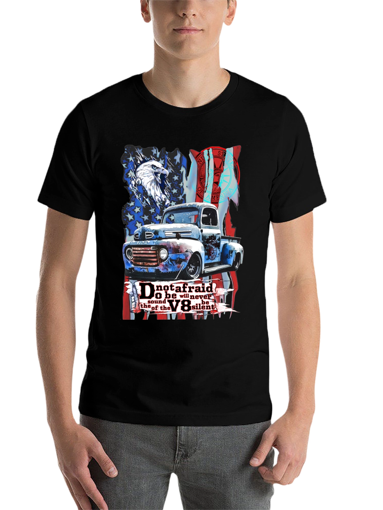 Patriotic V8 Truck Graphic Tee - 7