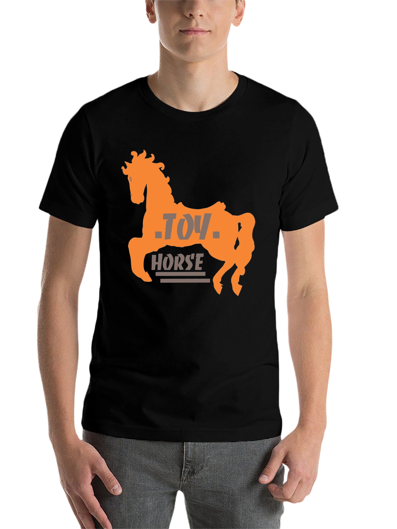 Black Toy Horse Graphic Tee - Stylish Unisex T-Shirt view 7