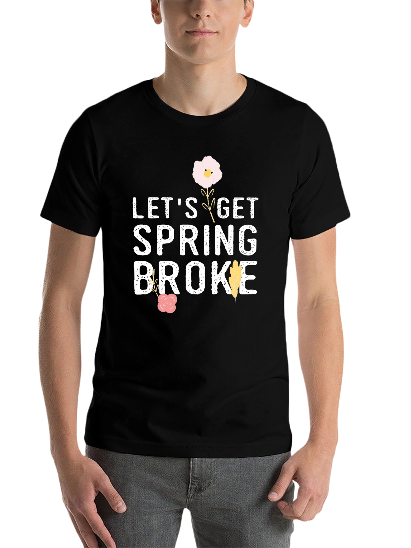 Black Let's Get Spring Broke Black T-Shirt view 7