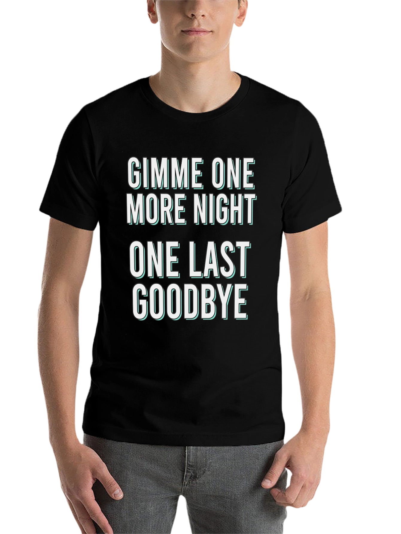 Black Gimme One More Night Graphic Tee view 7