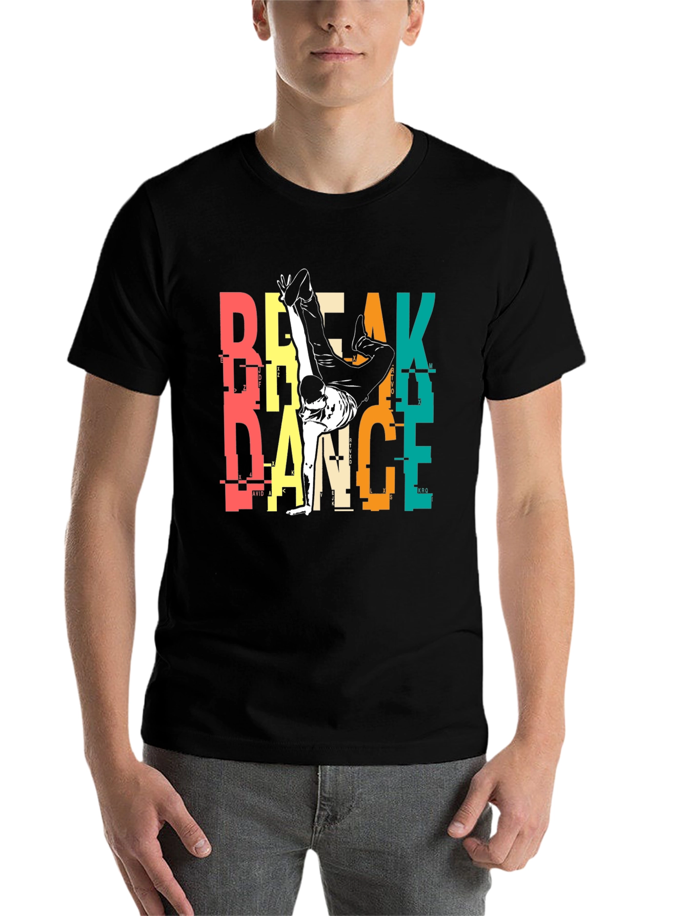 Black Breakdance Graphic Print Tee - Urban Style view 7