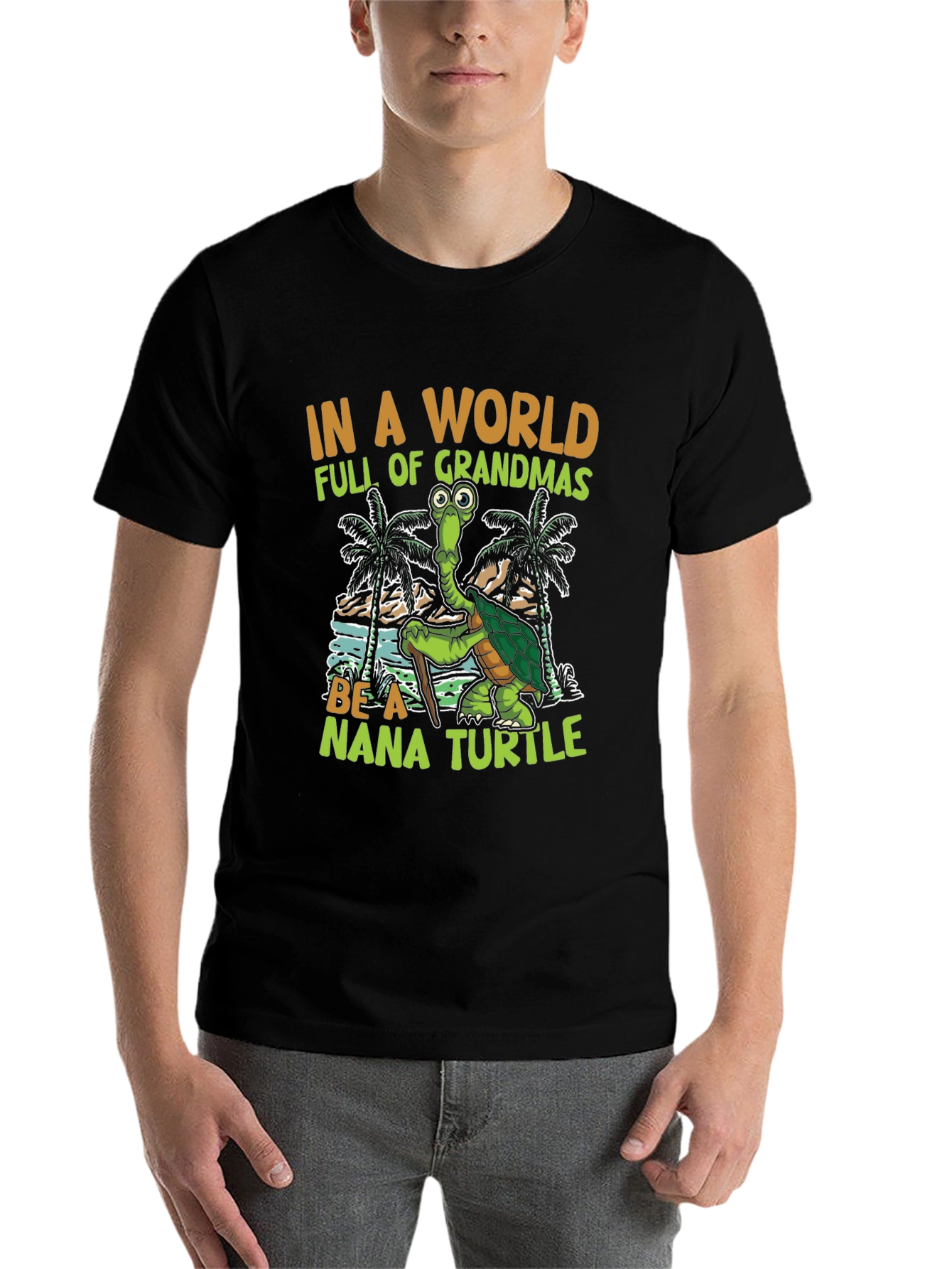 Black Nana Turtle T-Shirt view 7