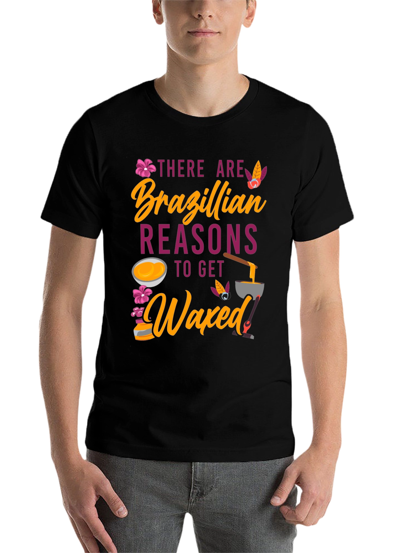 Black Brazilian Waxed T-Shirt Funny Spa Day Tee view 7