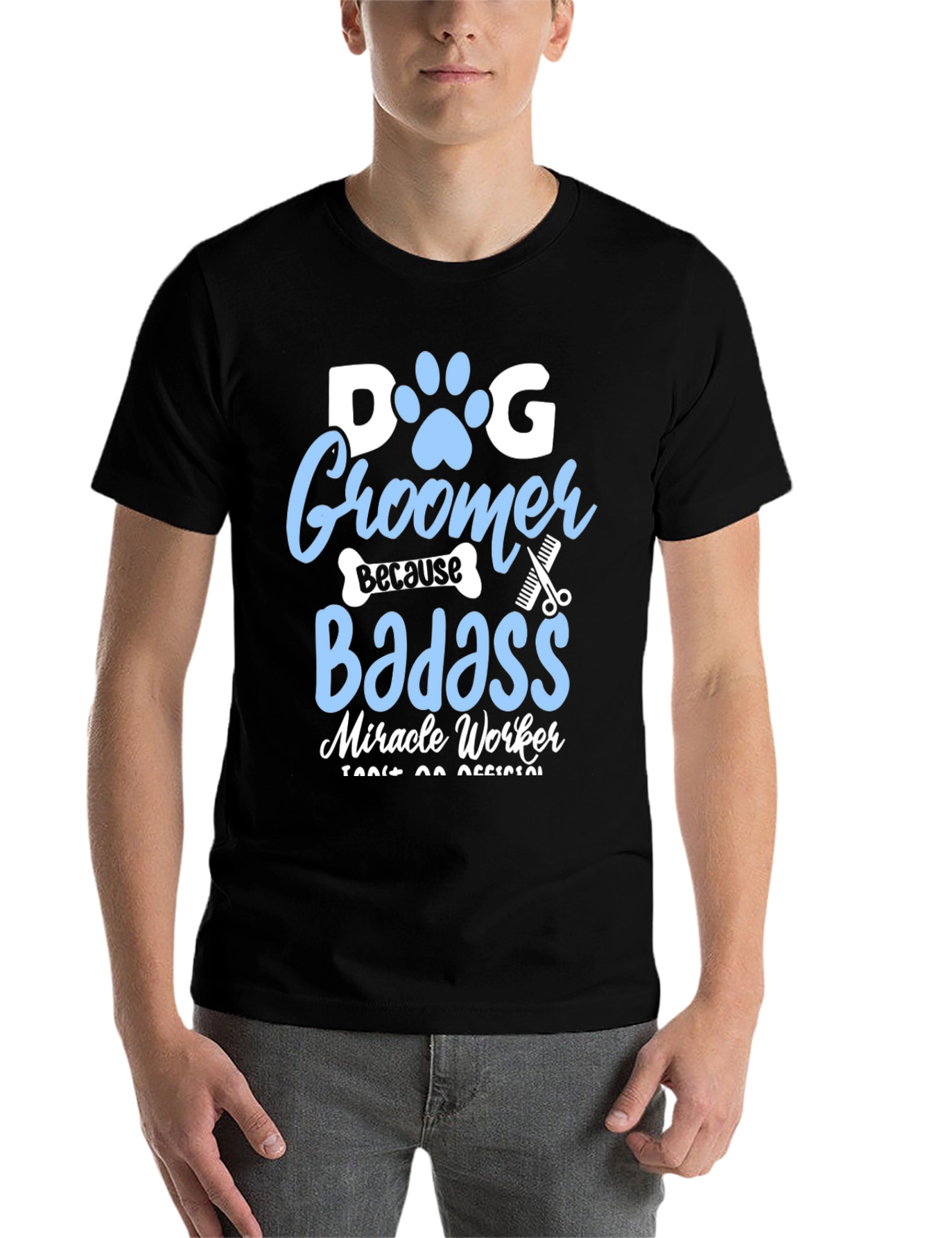 Black Dog Groomer Badass T-Shirt view 7