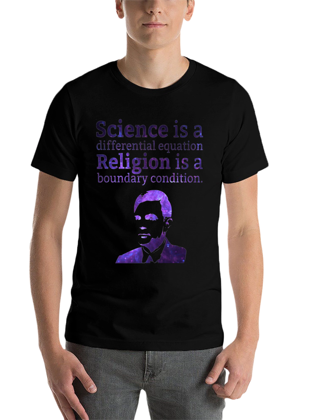 Black Science/Religion Equation T-Shirt view 7