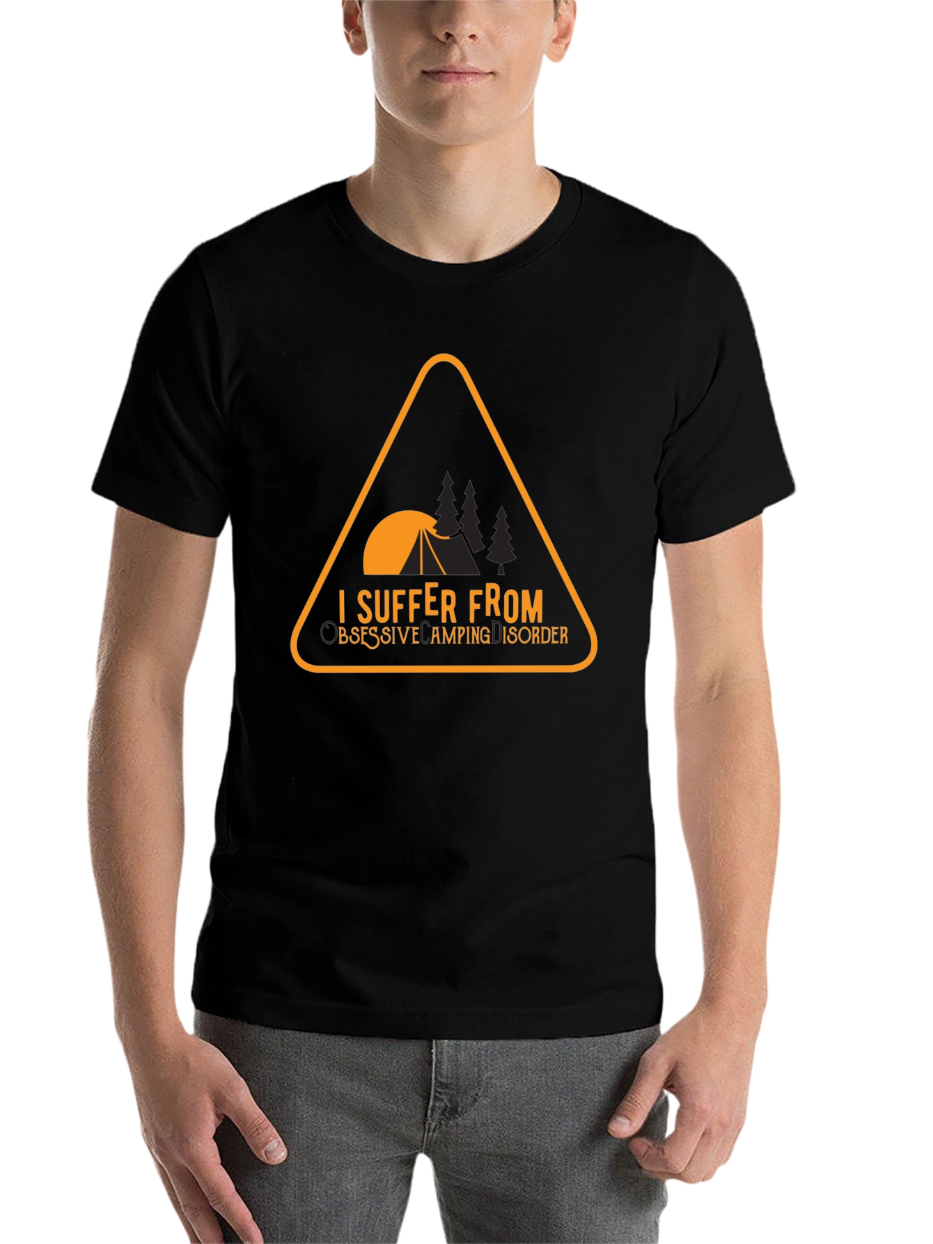 Black Camping Obsessed Graphic T-Shirt view 7
