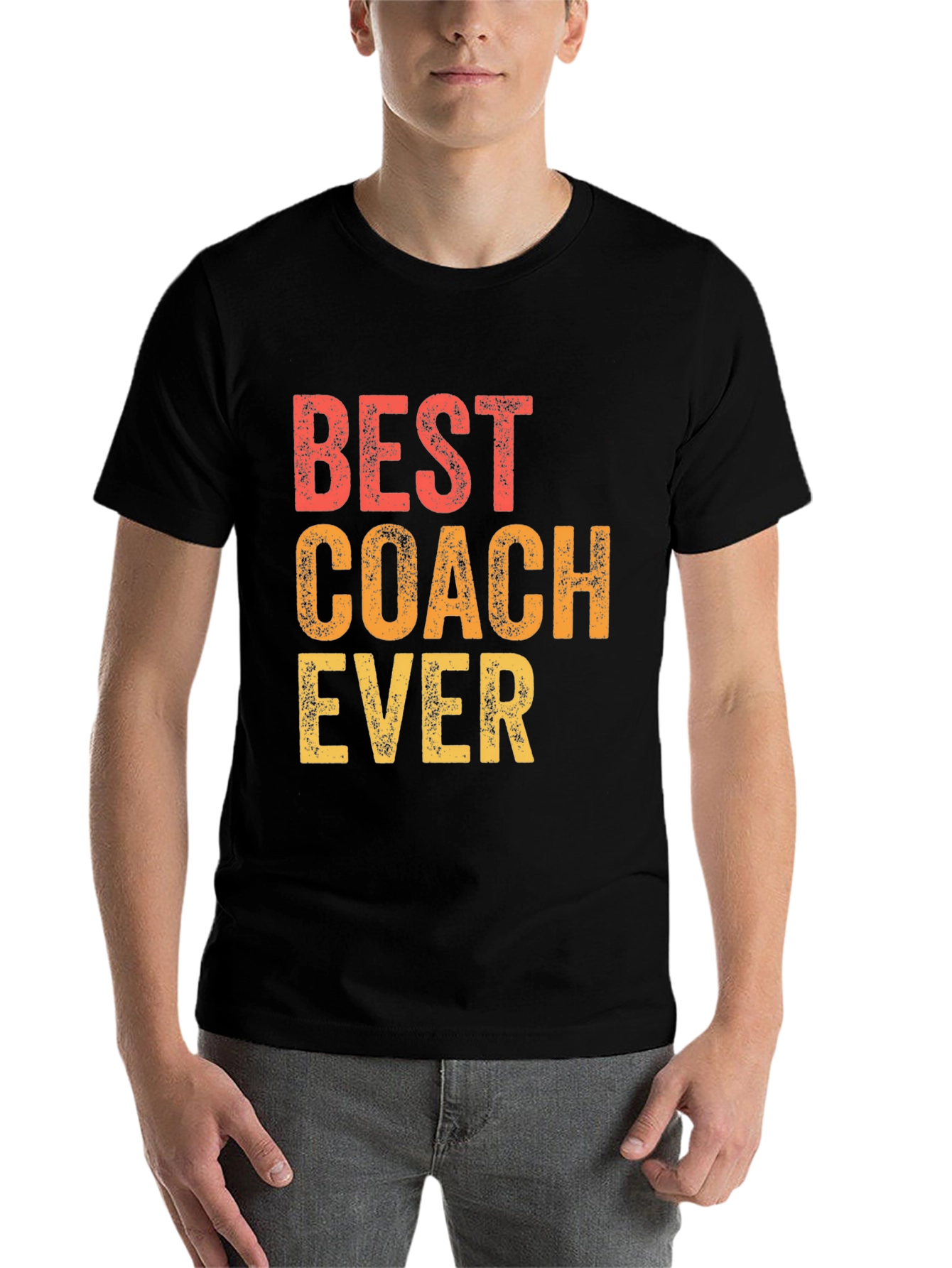 Black Best Coach Ever T-Shirt - Gift for Coaches view 7