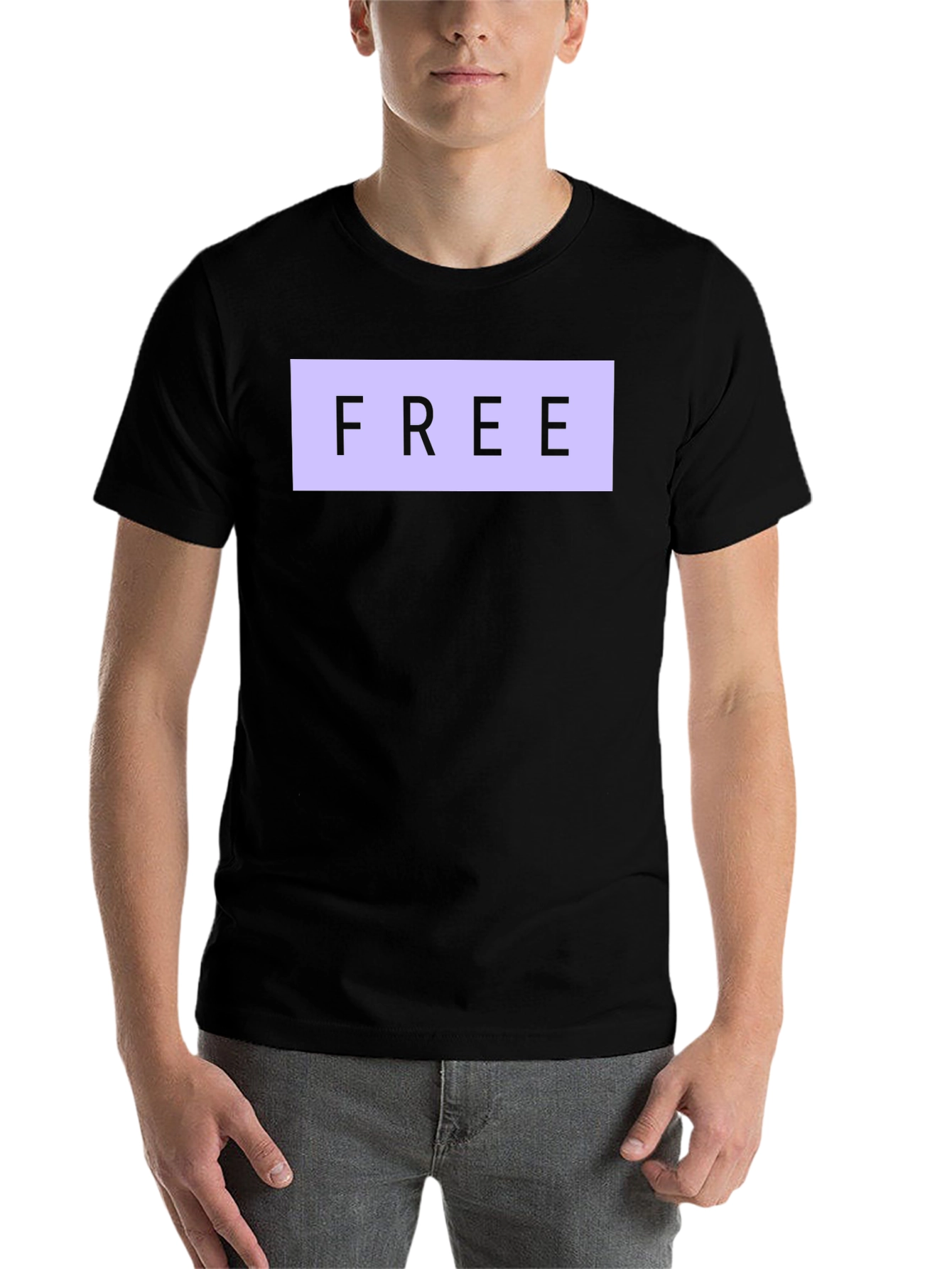 Black FREE Graphic T-Shirt - Trendy Casual Tee view 7