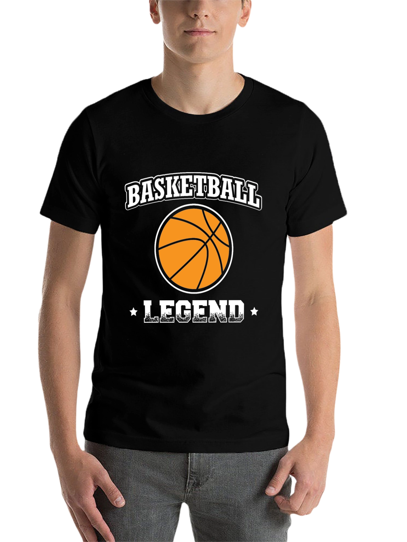 Black Basketball Legend Black T-Shirt view 7