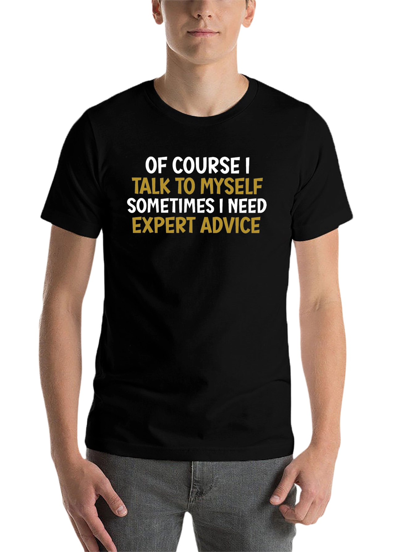 Black Expert Advice Funny T-Shirt view 7