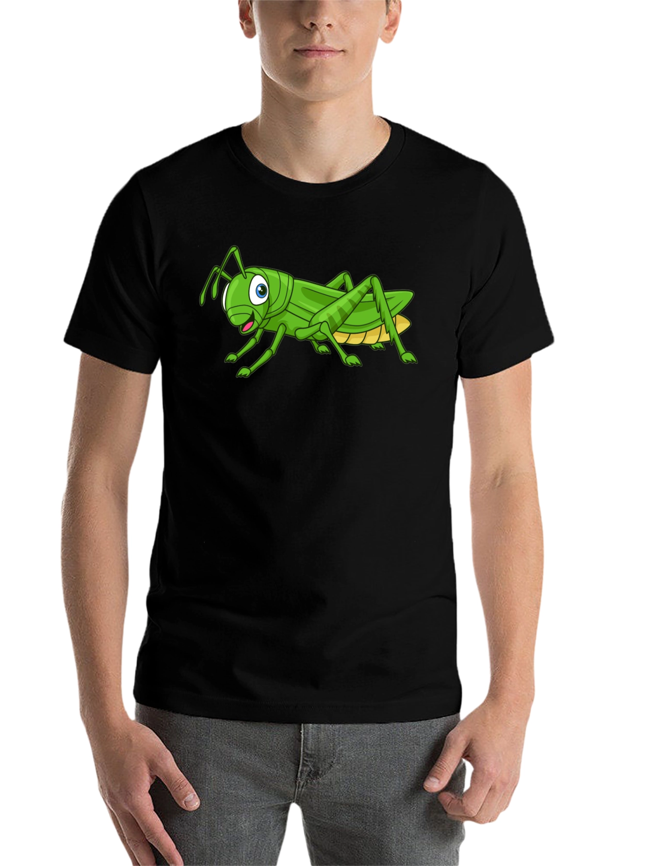 Black Grasshopper Graphic Tee - Black Cotton view 7