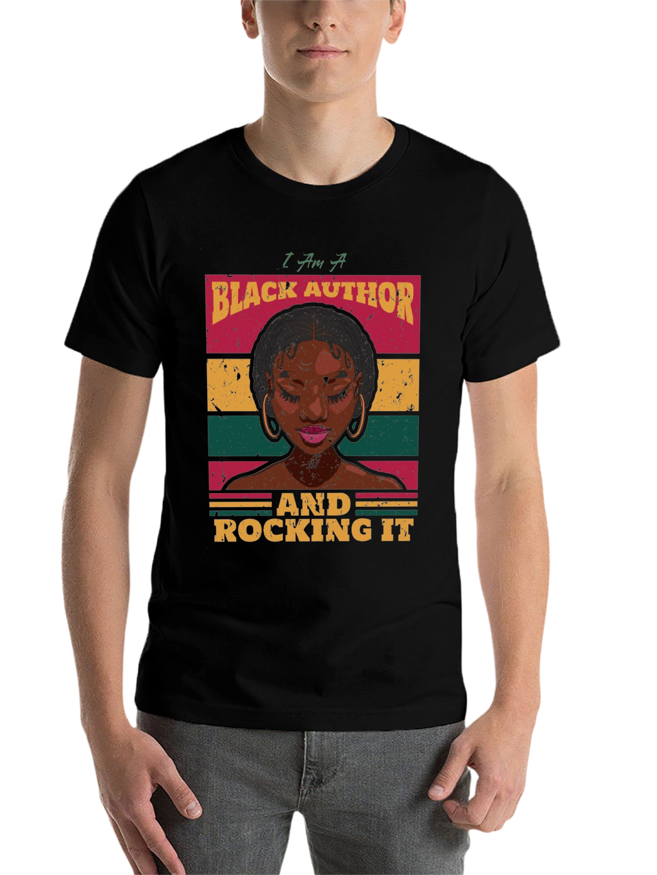 Black Black Author Rocking It T-Shirt view 7