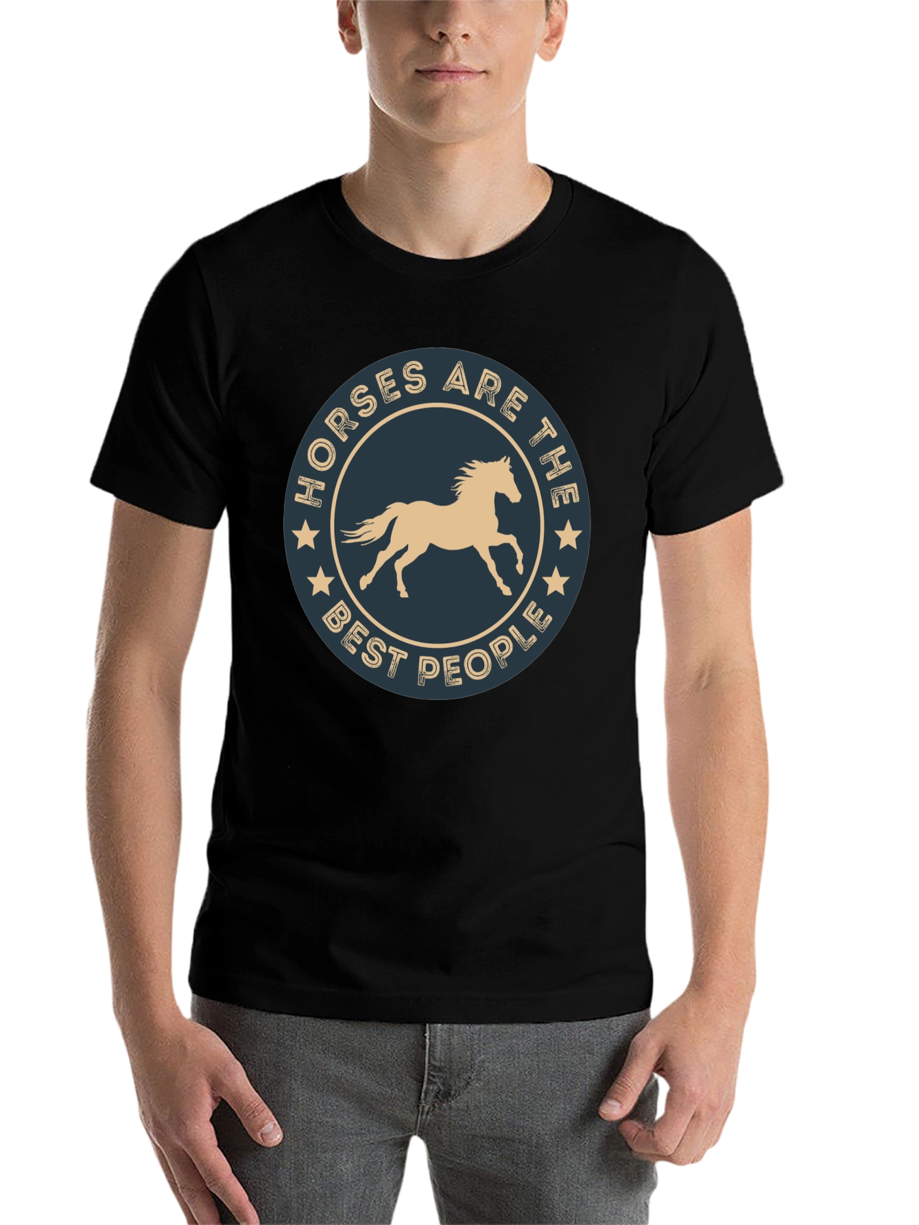 Black Horses Are The Best People T-Shirt view 7