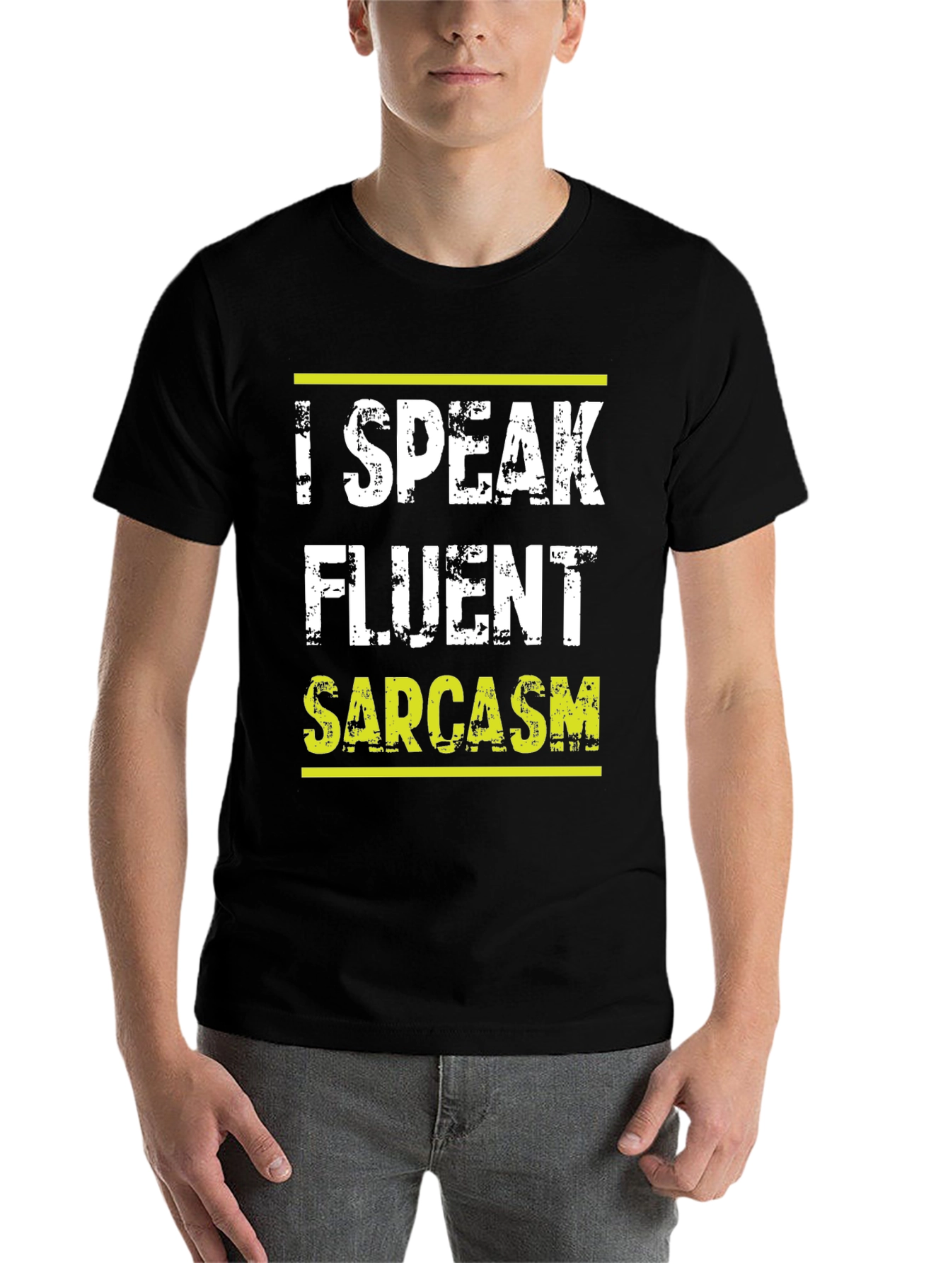 Black Sarcasm T-Shirt - Fluent Sarcasm view 7