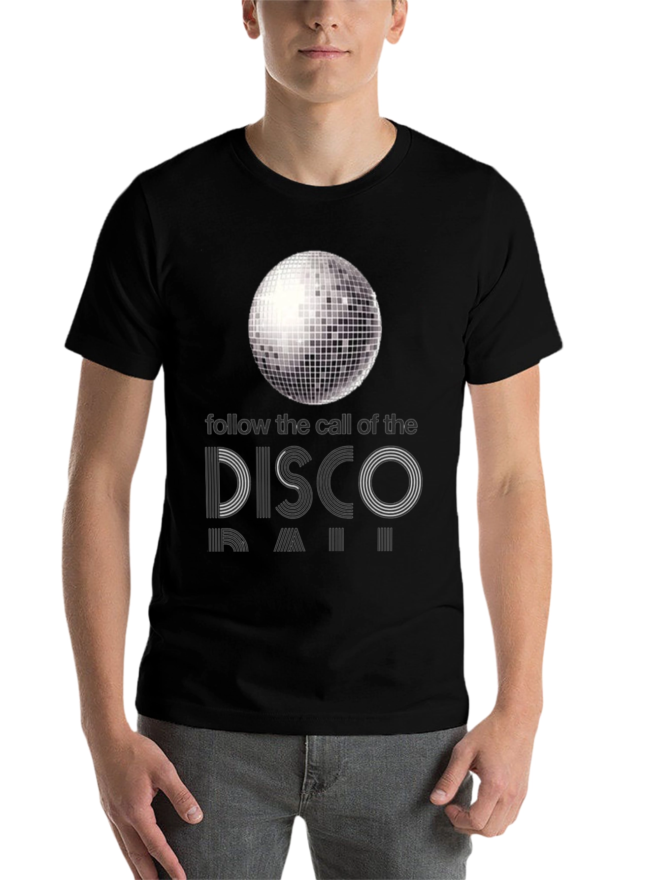 Black Disco Ball T-Shirt - Follow the Call view 7
