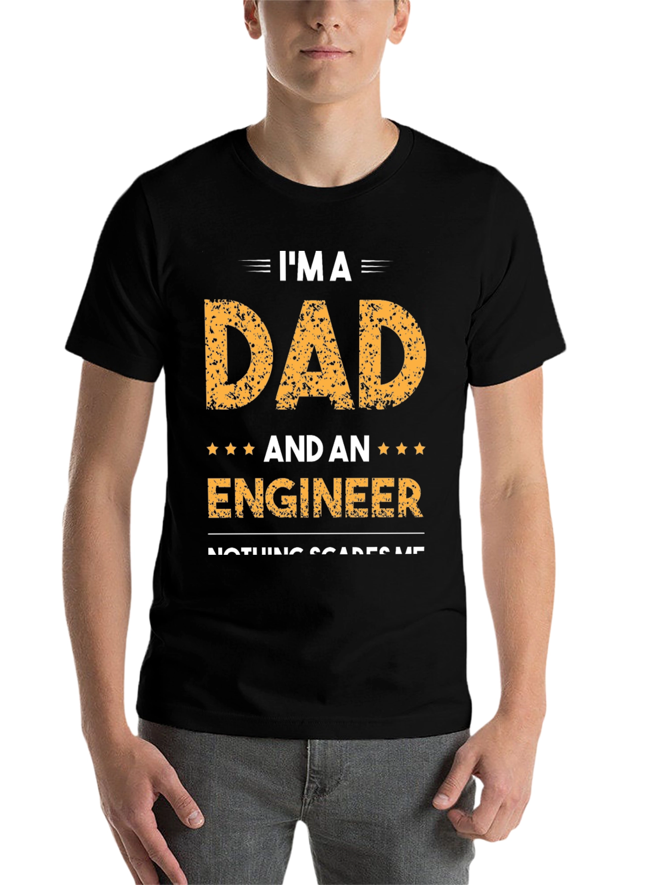 Black Dad and Engineer T-Shirt view 7