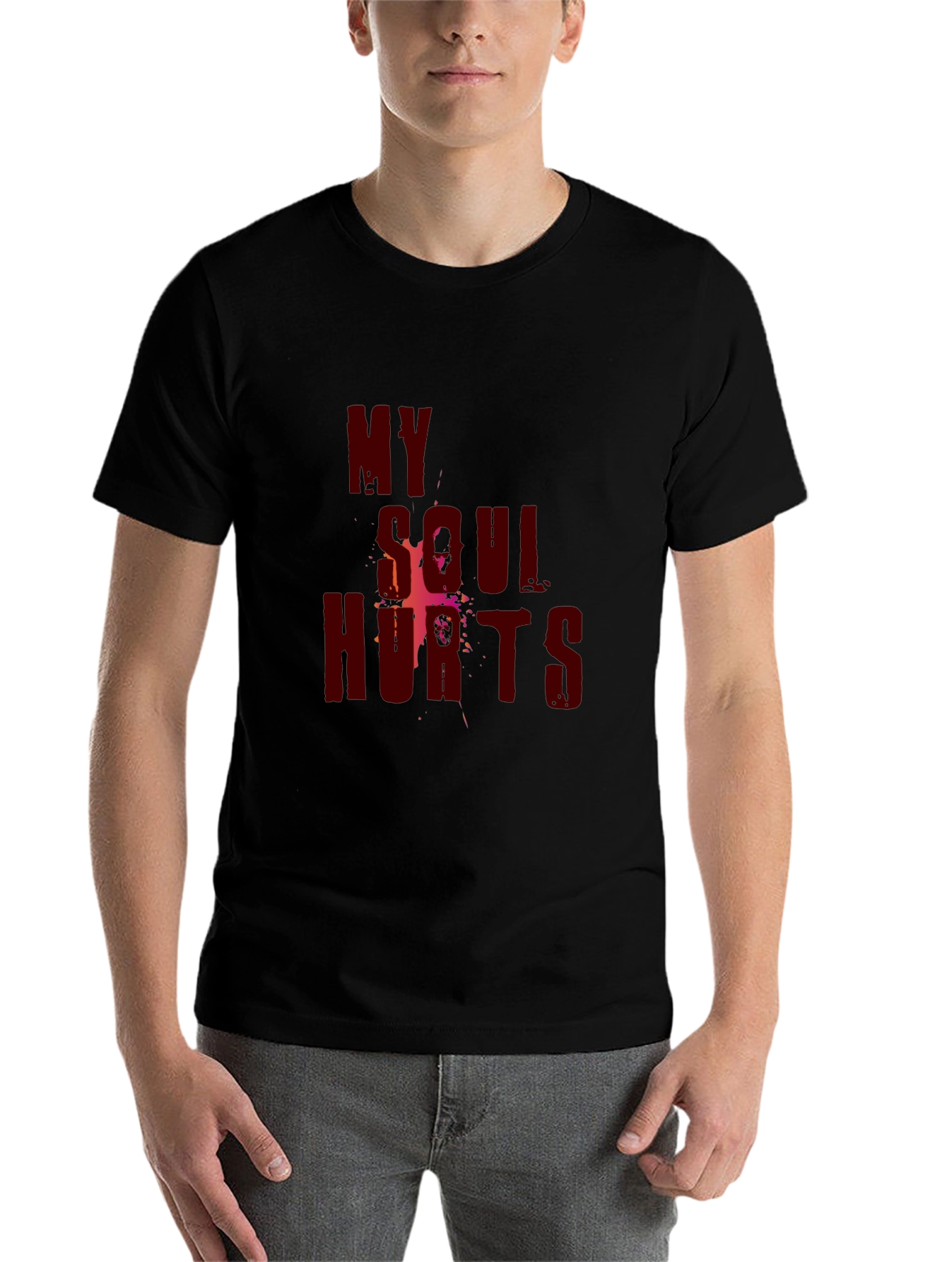 Black My Soul Hurts Graphic T-Shirt view 7