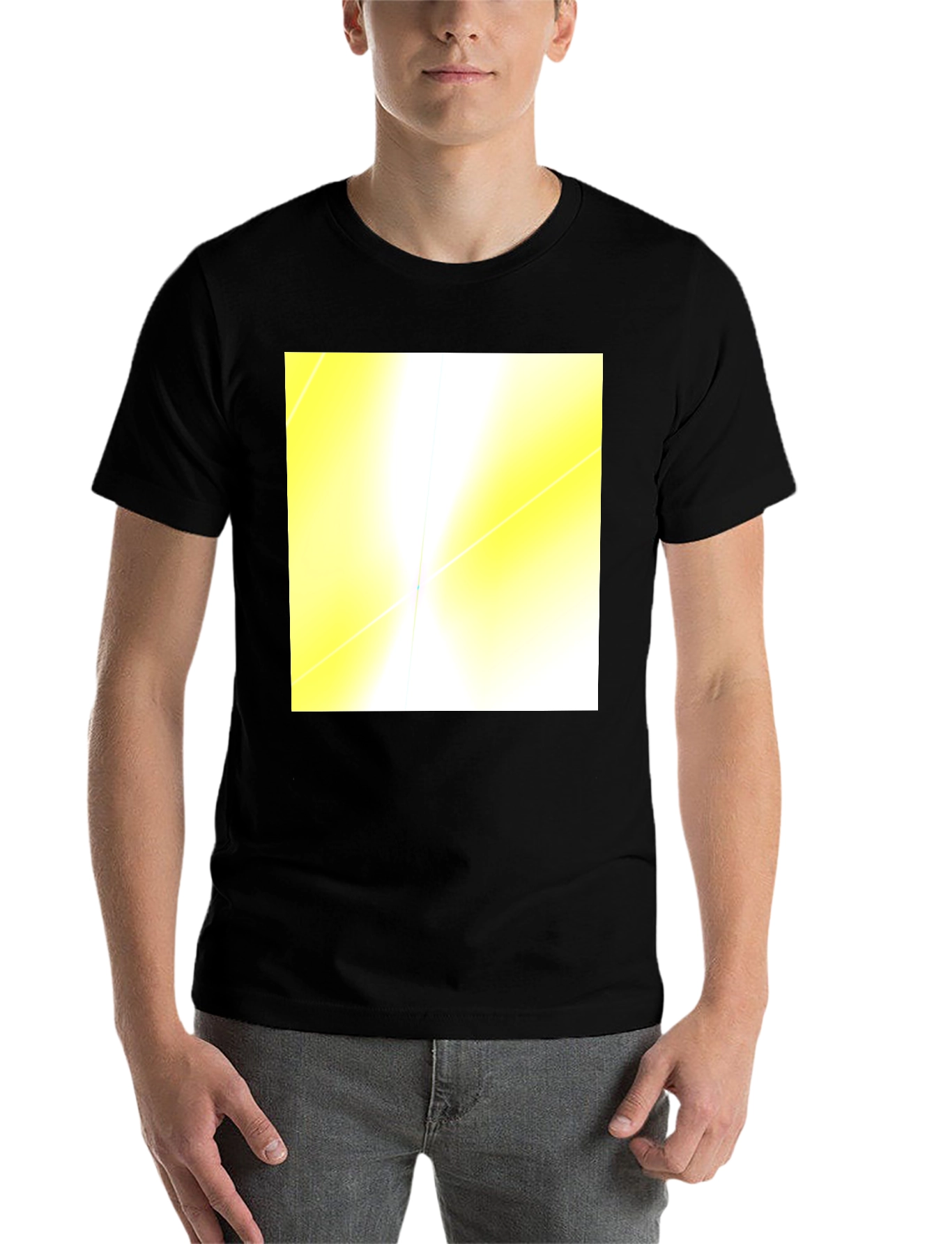 Black Abstract Light Black T-Shirt view 7