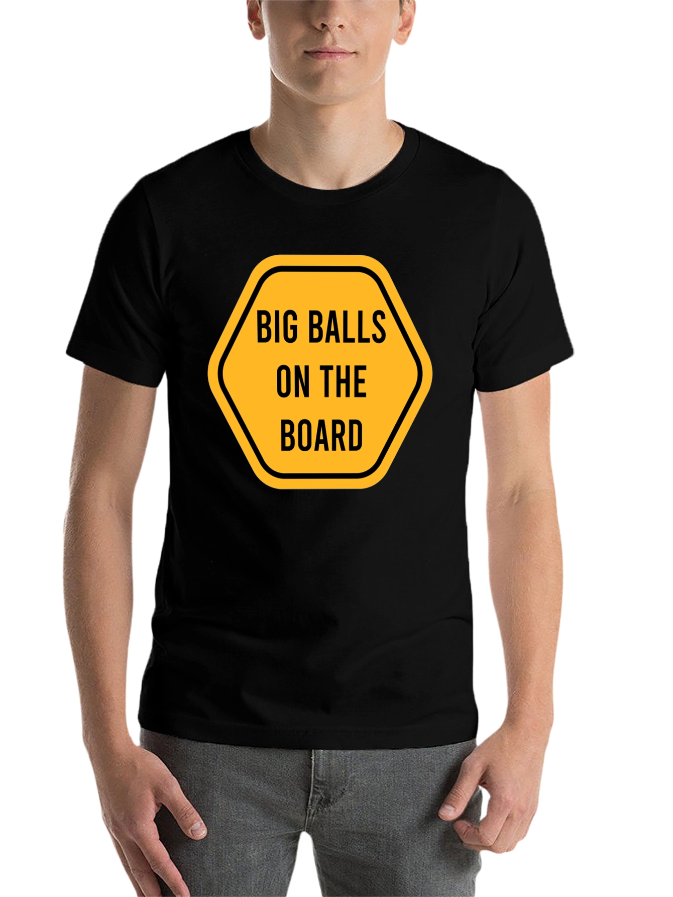 Black Big Balls on the Board Graphic Tee view 7