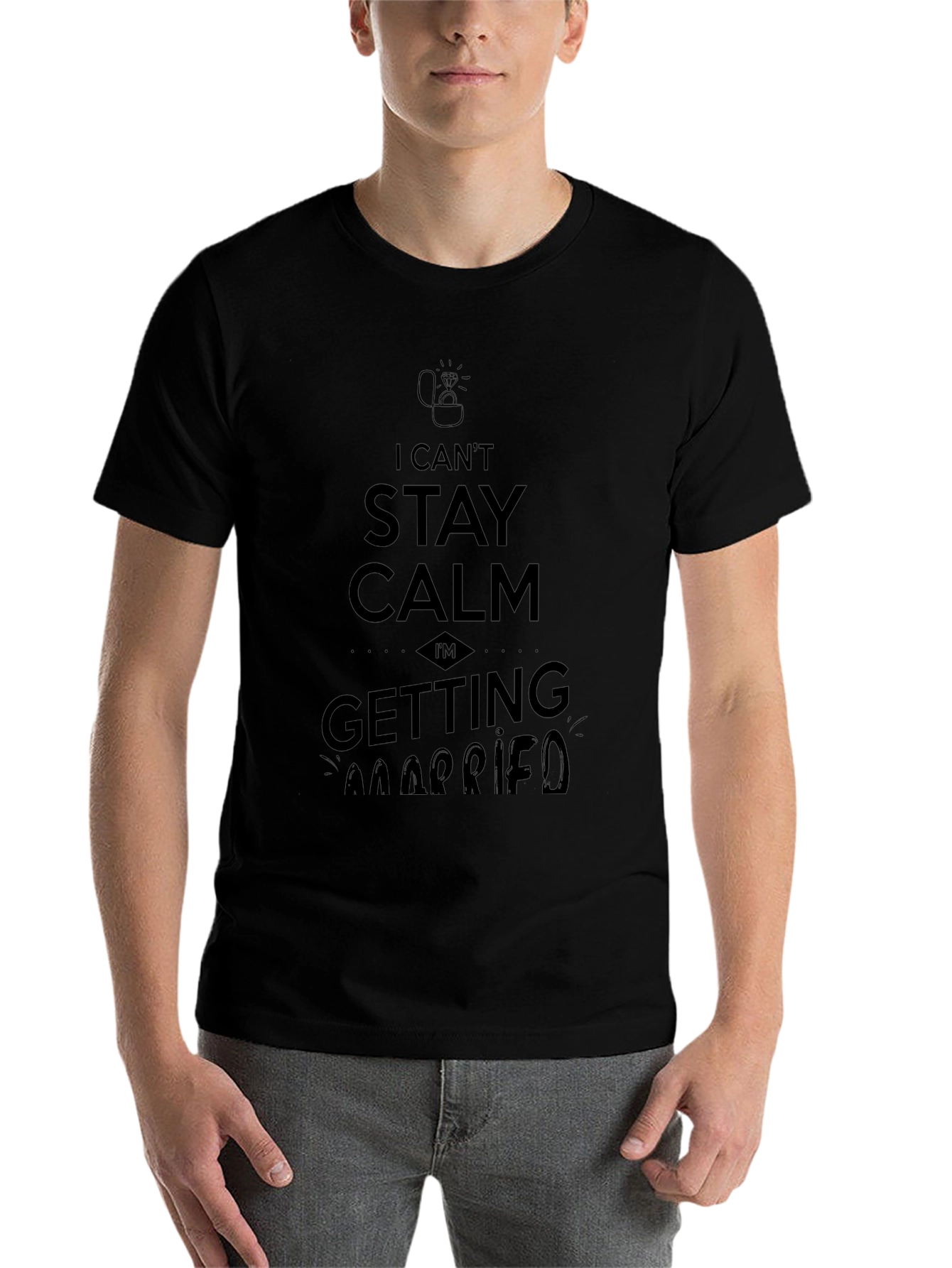 Black I Can't Stay Calm I'm Getting Married T-Shirt view 7