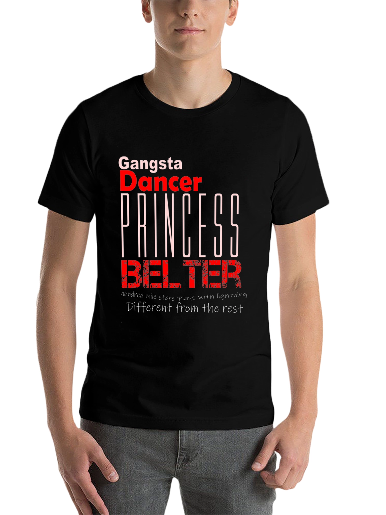 Black Gangsta Dancer Princess Belter T-Shirt view 7
