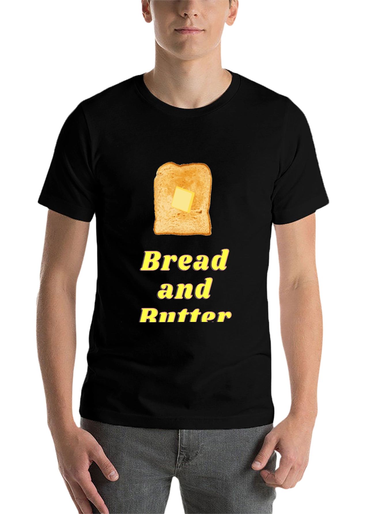 Black Bread and Butter Graphic Tee - Foodie T-Shirt view 7