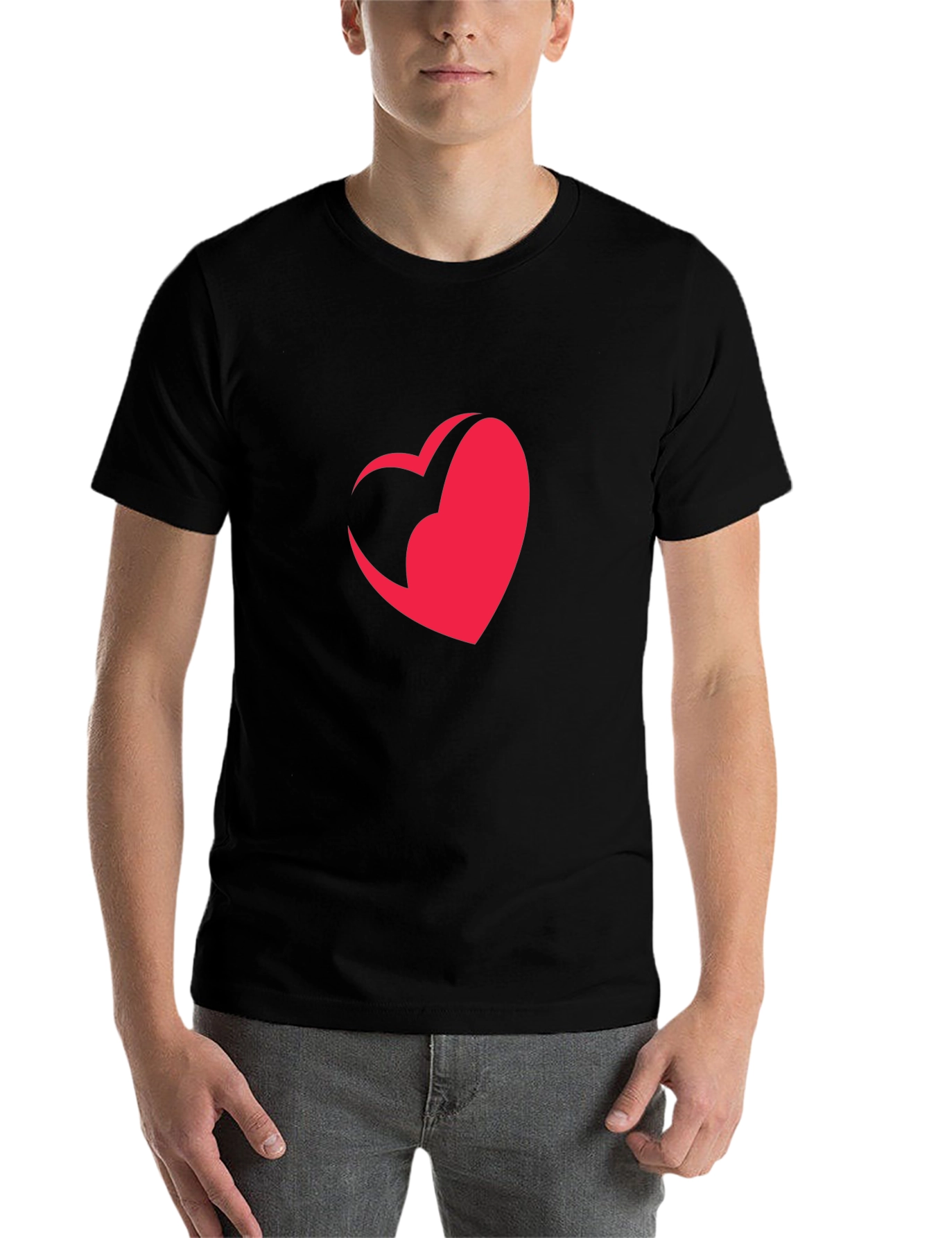 Black Heart Graphic Tee - Modern Style view 7