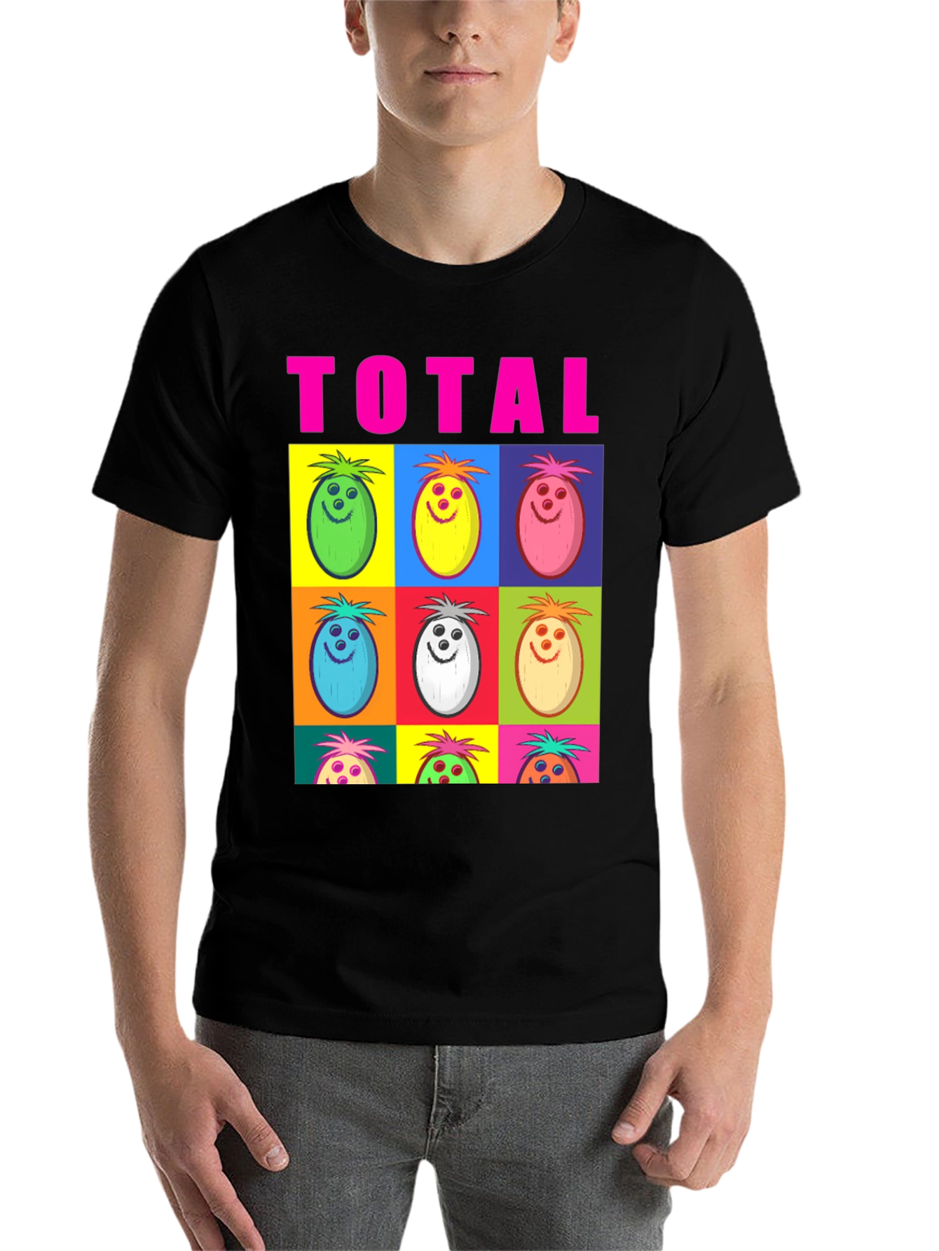 Black Fun Fruit Face Graphic Tee view 7