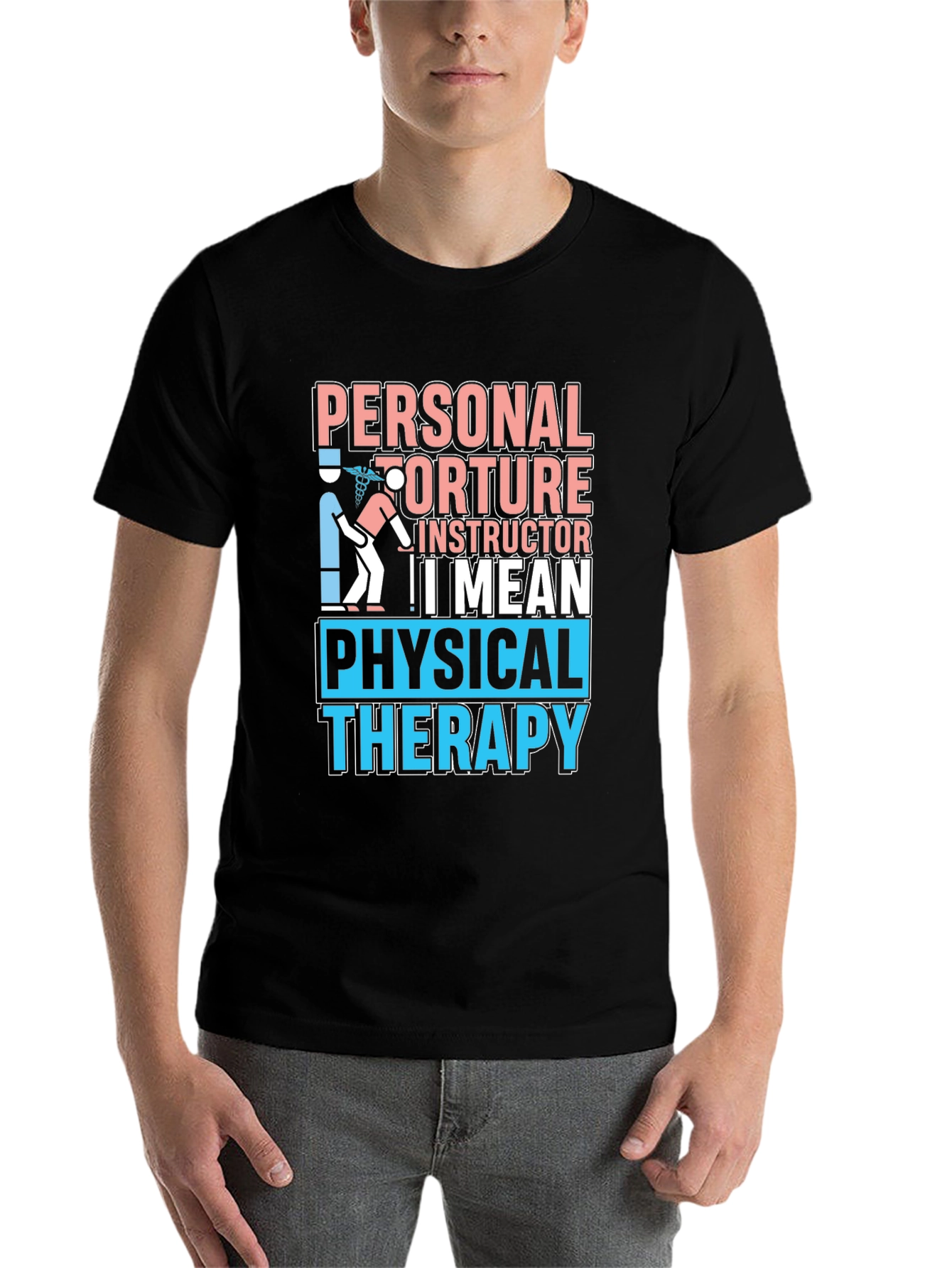Black Personal Torture Instructor T-Shirt - Physical Therapy Tee view 7