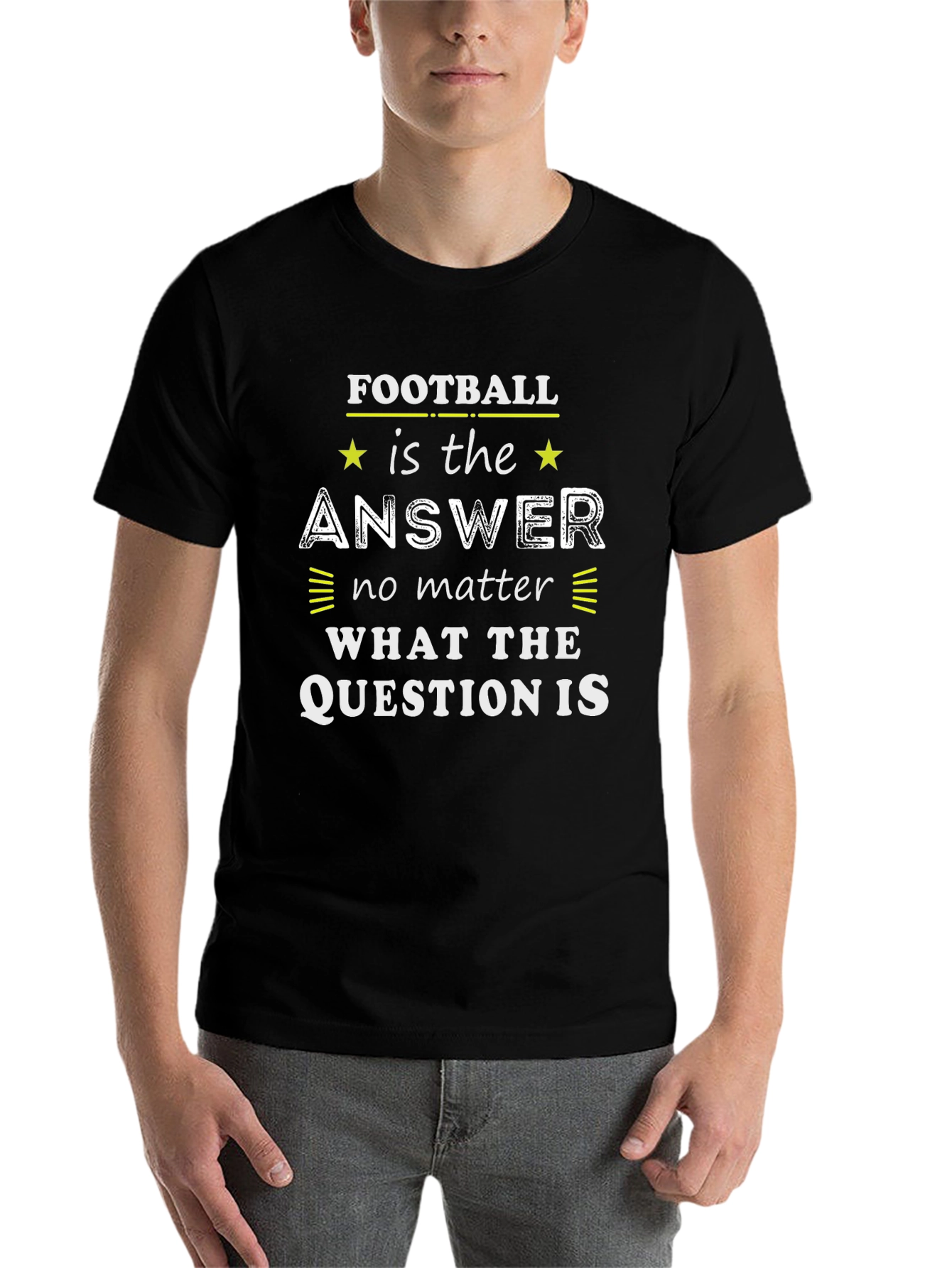 Black Football is the Answer Graphic Tee view 7