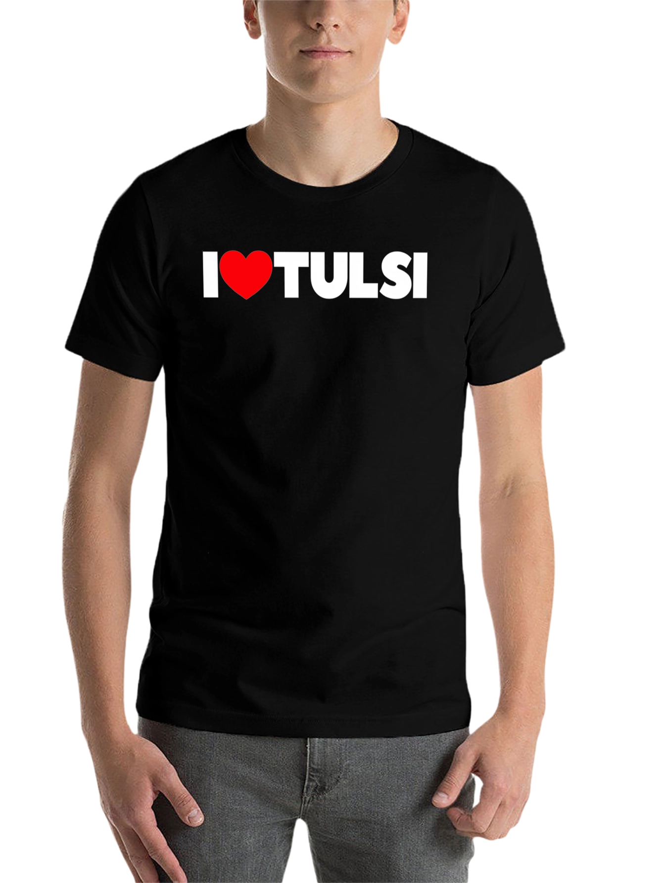 Black I Heart Tulsi T-Shirt - Classic Black Tee view 7
