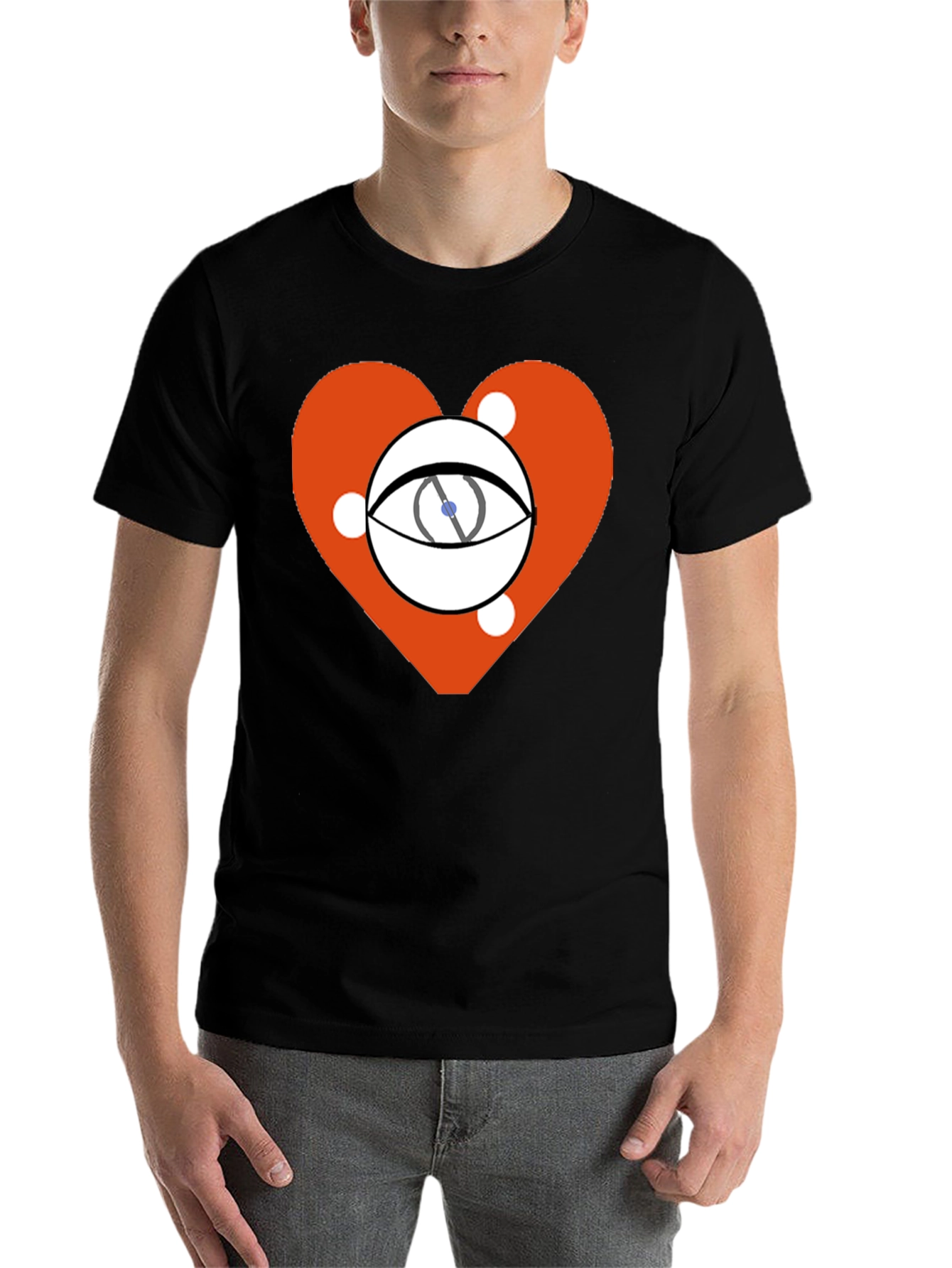 Black Eye Heart Graphic Black Tee view 7
