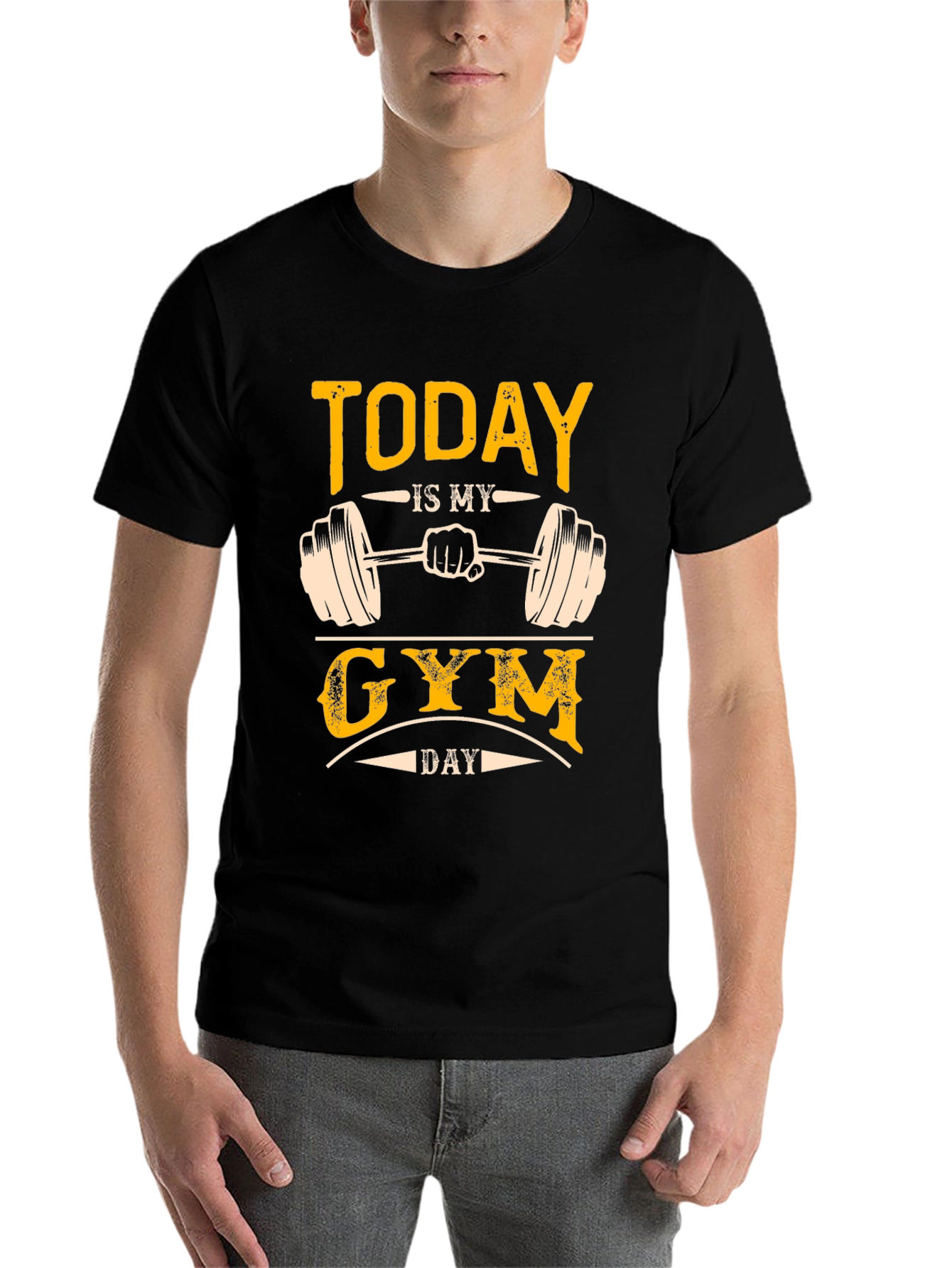Black Today Is My Gym Day T-Shirt view 7