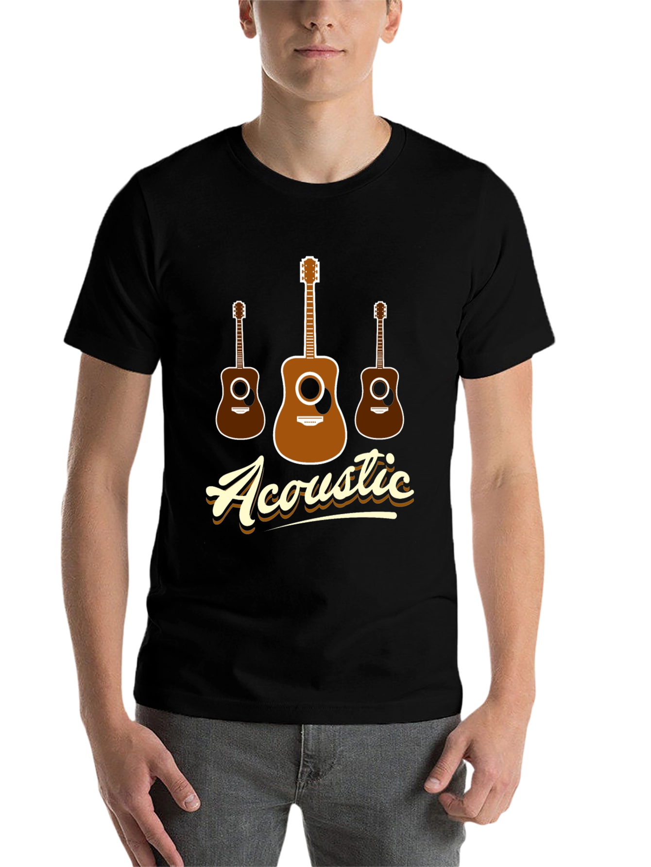 Acoustic Guitar T-Shirt - Music Lover Tee - 7