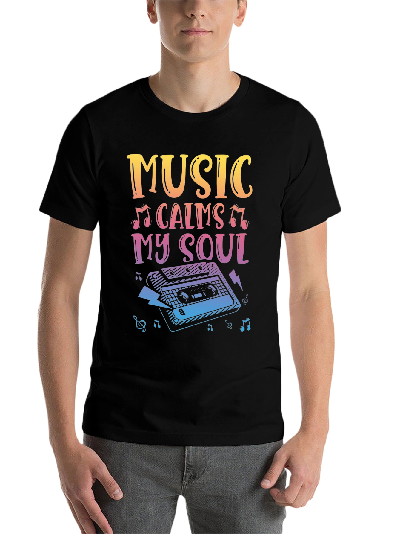 Black Music Calms My Soul T-Shirt view 7