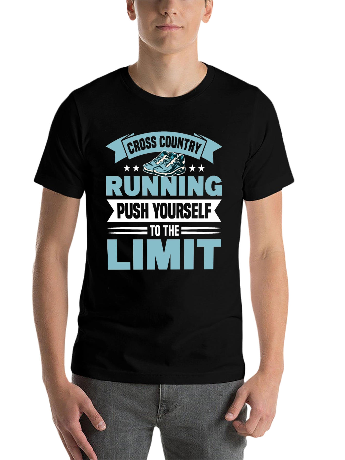 Black Cross Country Running Graphic Tee view 7
